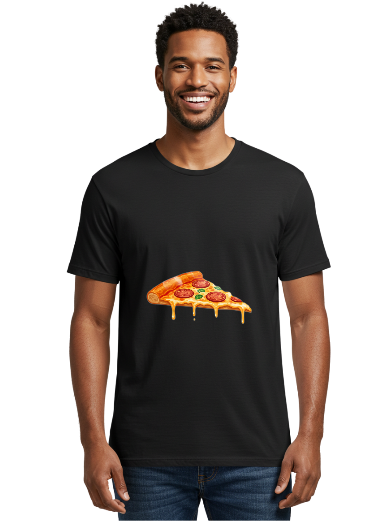 Pepperoni-Pizza-Slice-14 Men'S Graphic Tee, 100% Cotton, Comfortable Casual Summer Wear, Machine Washable, Cheesy Pepperoni Pizza, Melted Mozzarella, Spicy Pepperoni Slices, Fresh Basil Leaves, Italian Cuisine, Pizza Lover, Foodie Delight, Bac224 27