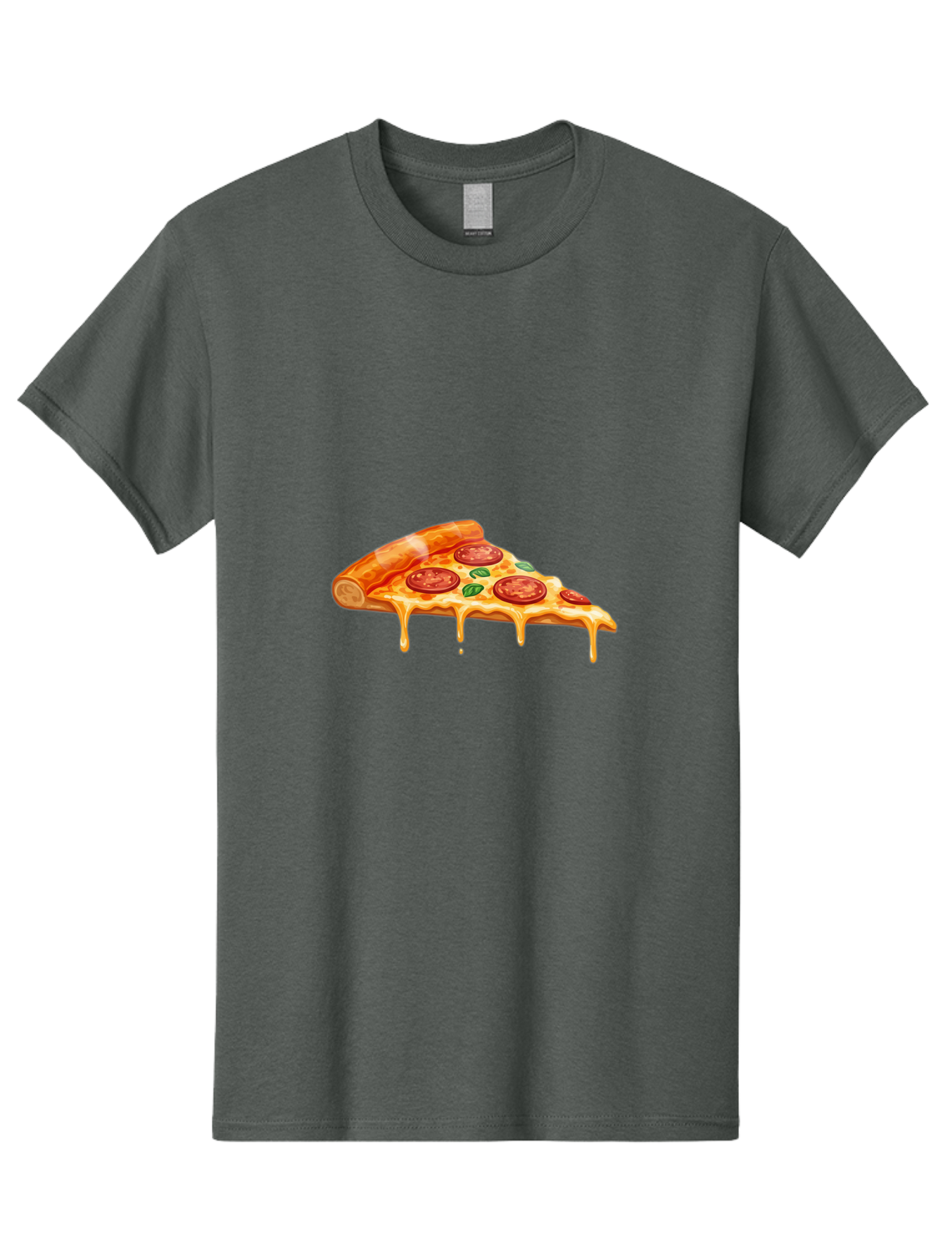 Pepperoni-Pizza-Slice-14 Men'S Graphic Tee, 100% Cotton, Comfortable Casual Summer Wear, Machine Washable, Cheesy Pepperoni Pizza, Melted Mozzarella, Spicy Pepperoni Slices, Fresh Basil Leaves, Italian Cuisine, Pizza Lover, Foodie Delight, Bac224 11