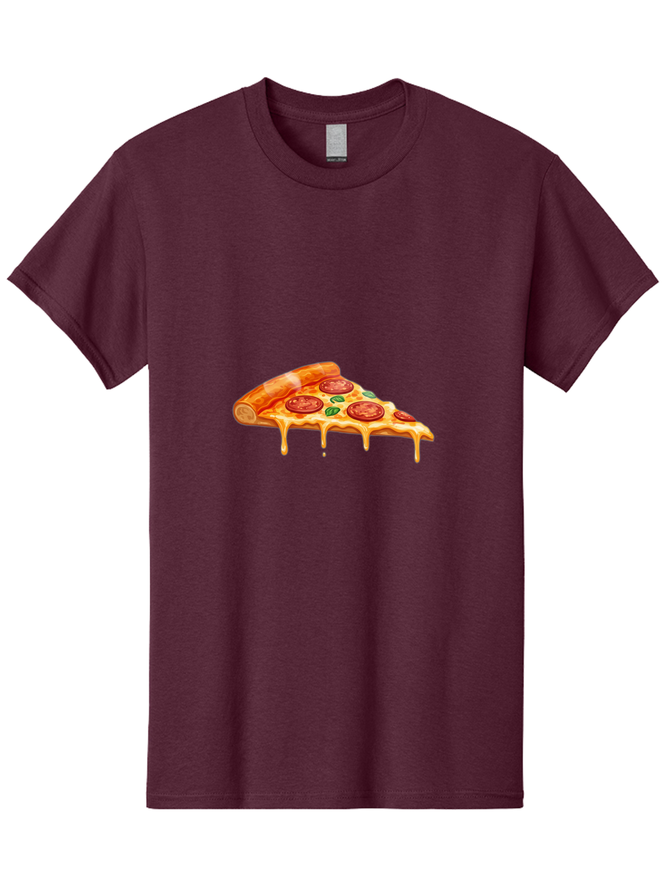 Pepperoni-Pizza-Slice-14 Men'S Graphic Tee, 100% Cotton, Comfortable Casual Summer Wear, Machine Washable, Cheesy Pepperoni Pizza, Melted Mozzarella, Spicy Pepperoni Slices, Fresh Basil Leaves, Italian Cuisine, Pizza Lover, Foodie Delight, Bac224 13