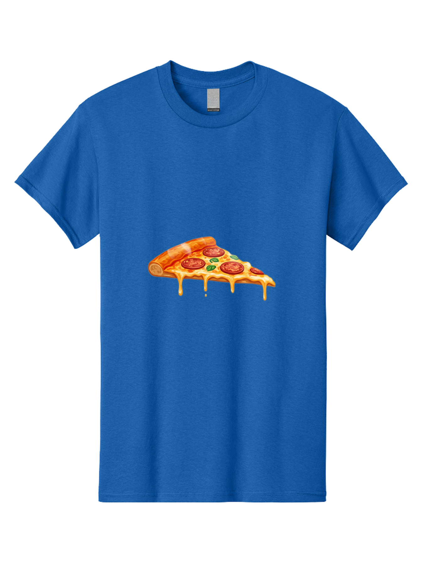 Pepperoni-Pizza-Slice-14 Men'S Graphic Tee, 100% Cotton, Comfortable Casual Summer Wear, Machine Washable, Cheesy Pepperoni Pizza, Melted Mozzarella, Spicy Pepperoni Slices, Fresh Basil Leaves, Italian Cuisine, Pizza Lover, Foodie Delight, Bac224 10