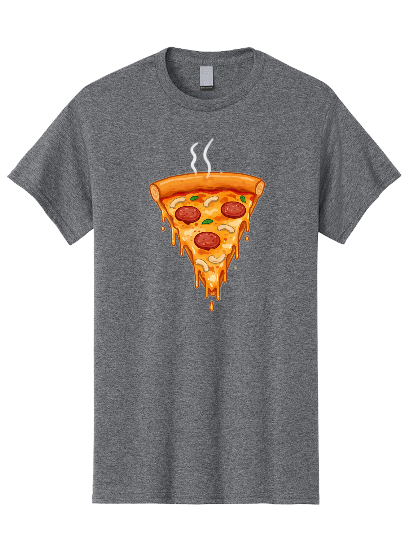 Pepperoni-Pizza-Slice-18 Men'S Graphic Tee, 100% Cotton, Comfortable Casual Summer Wear, Machine Washable, Cheesy Pizza Slice, Pepperoni Pizza, Melted Cheese, Hot Pizza, Fresh Basil, Pepperoni Slices, Steaming Pizza, Tasty Topping, Pizza Lover Bac228 15