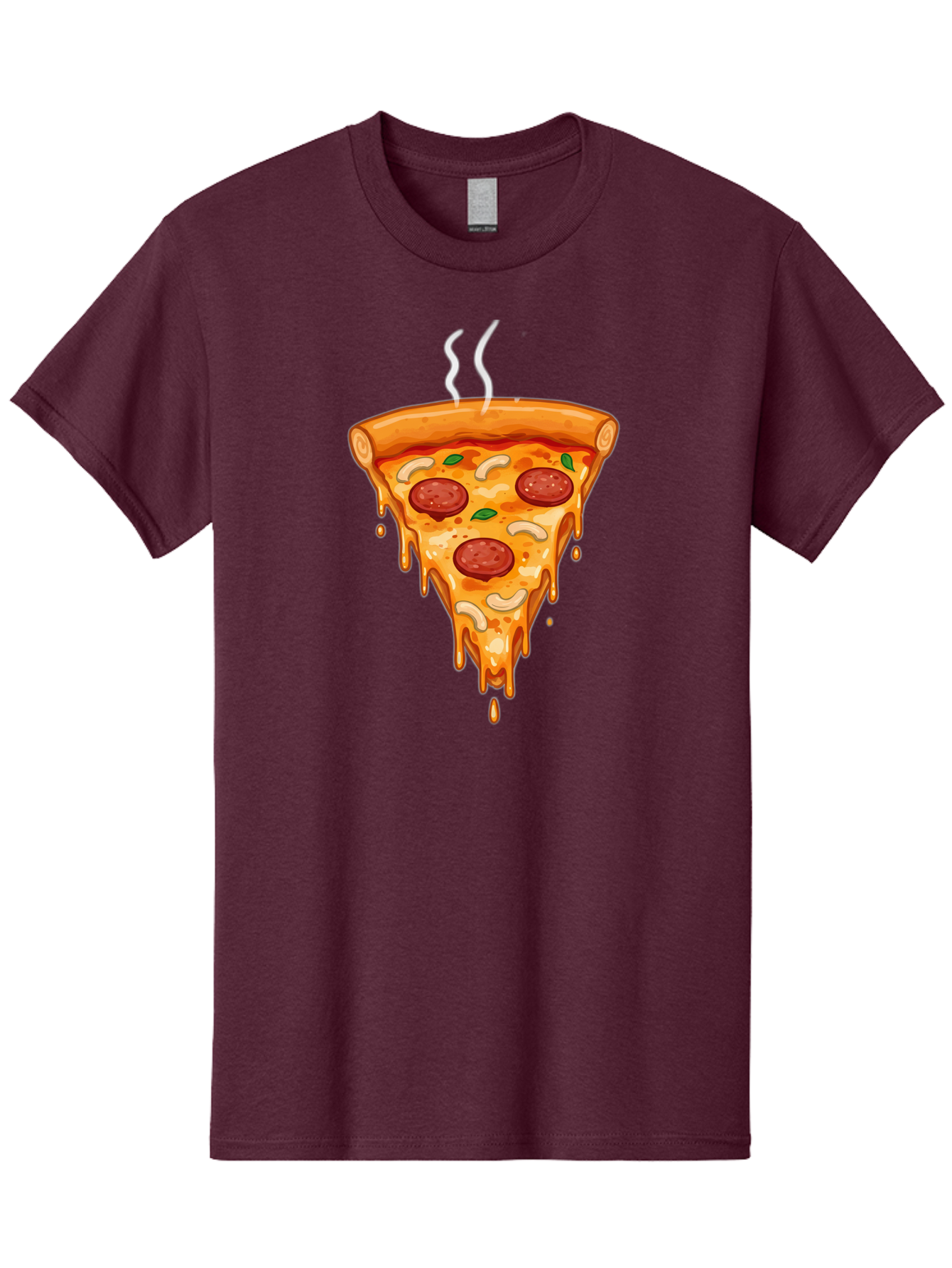 Pepperoni-Pizza-Slice-18 Men'S Graphic Tee, 100% Cotton, Comfortable Casual Summer Wear, Machine Washable, Cheesy Pizza Slice, Pepperoni Pizza, Melted Cheese, Hot Pizza, Fresh Basil, Pepperoni Slices, Steaming Pizza, Tasty Topping, Pizza Lover Bac228 11