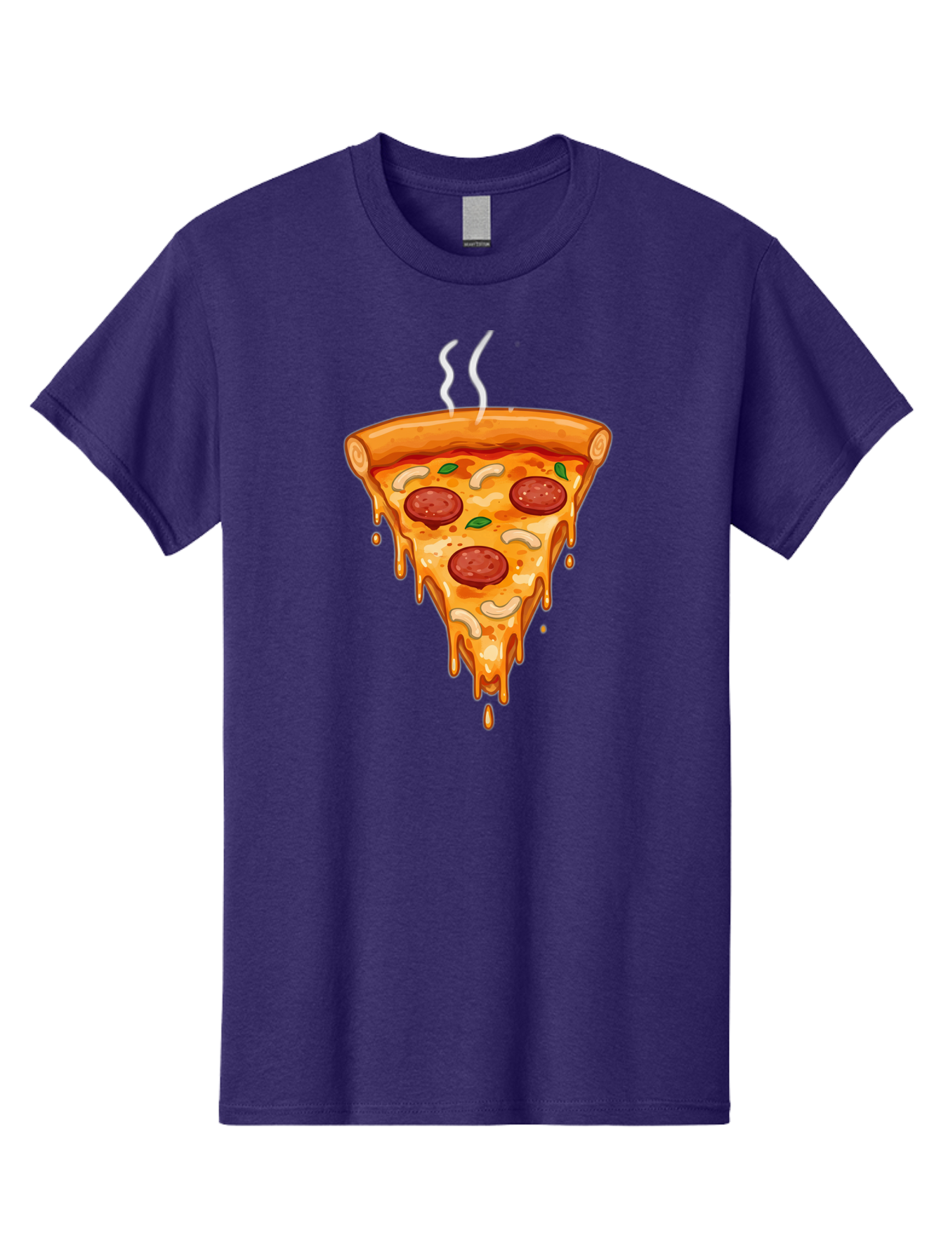 Pepperoni-Pizza-Slice-18 Men'S Graphic Tee, 100% Cotton, Comfortable Casual Summer Wear, Machine Washable, Cheesy Pizza Slice, Pepperoni Pizza, Melted Cheese, Hot Pizza, Fresh Basil, Pepperoni Slices, Steaming Pizza, Tasty Topping, Pizza Lover Bac228 12