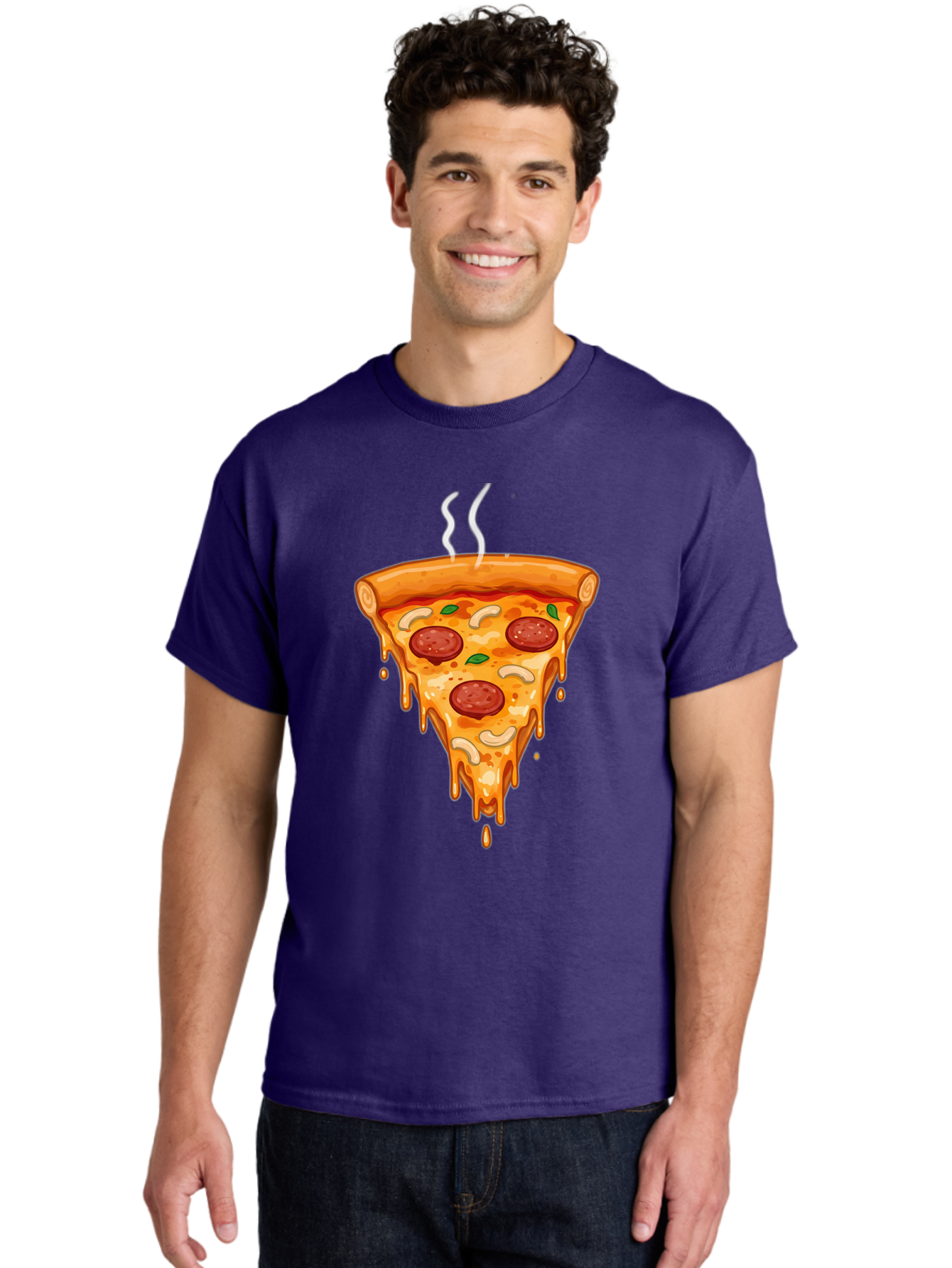 Pepperoni-Pizza-Slice-18 Men'S Graphic Tee, 100% Cotton, Comfortable Casual Summer Wear, Machine Washable, Cheesy Pizza Slice, Pepperoni Pizza, Melted Cheese, Hot Pizza, Fresh Basil, Pepperoni Slices, Steaming Pizza, Tasty Topping, Pizza Lover Bac228 27