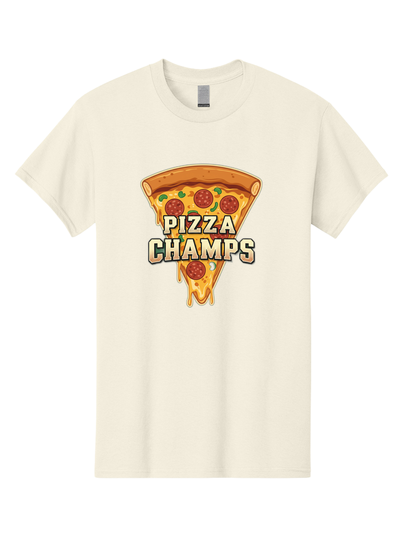 Pizza-Champs Men'S Graphic Tee, 100% Cotton, Comfortable Casual Summer Wear, Machine Washable, Pepperoni Pizza Slice, Cheese Stretch, Pizza Toppings, Italian Food, Pizza Champions, Gaming Logo, Cartoon Style, Appetizing Pizza, Cheesy Pizza, Bac261 14