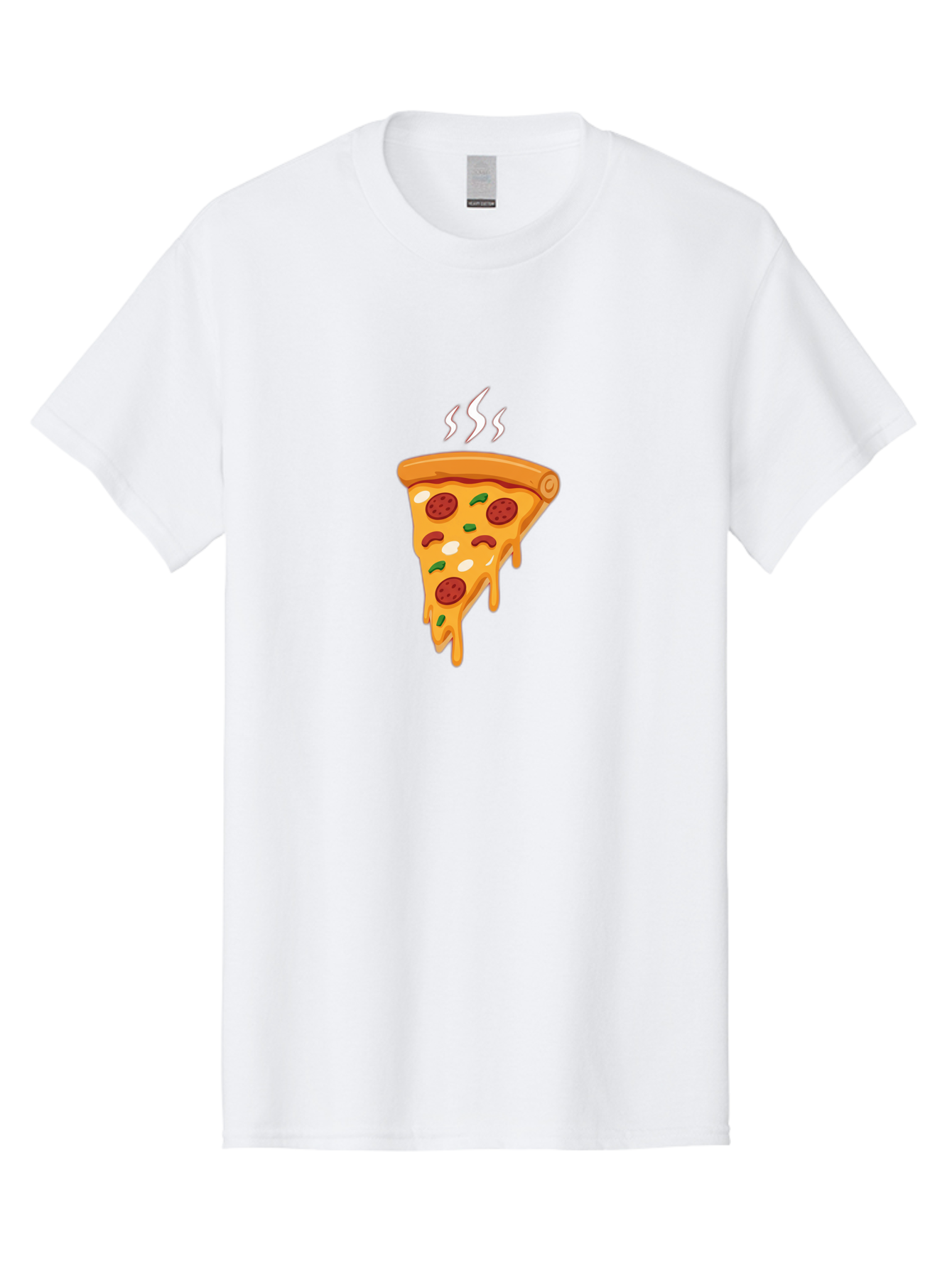 Pizza-Slice-22 Men'S Graphic Tee, 100% Cotton, Comfortable Casual Summer Wear, Machine Washable, Pepperoni Pizza, Melted Cheese, Gooey Goodness, Savory Delight, Hot Pizza, Cheesy Pizza Slice, Delicious Toppings, Italian Food, Pizza Love, Bac283 2
