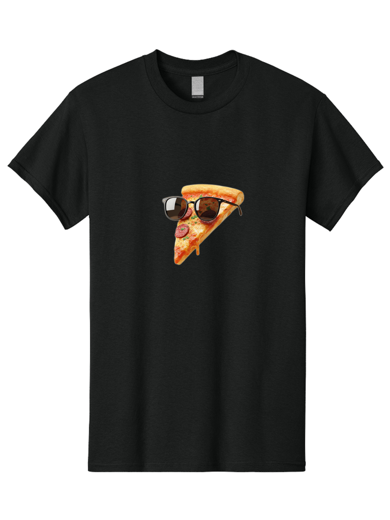 Pizza-Slice-Sunglasses-2 Men'S Graphic Tee, 100% Cotton, Comfortable Casual Summer Wear, Machine Washable, Pizza Slice Wearing Sunglasses, Funny Food, Quirky Humor, Cool Pizza, Sunglasses On Food, Comical Image, Playful Graphics, Bac307 11