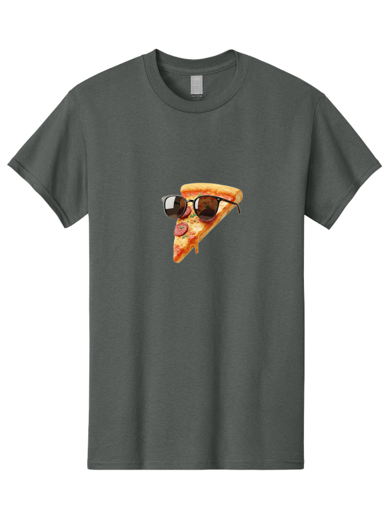 Pizza-Slice-Sunglasses-2 Men'S Graphic Tee, 100% Cotton, Comfortable Casual Summer Wear, Machine Washable, Pizza Slice Wearing Sunglasses, Funny Food, Quirky Humor, Cool Pizza, Sunglasses On Food, Comical Image, Playful Graphics, Bac307 7