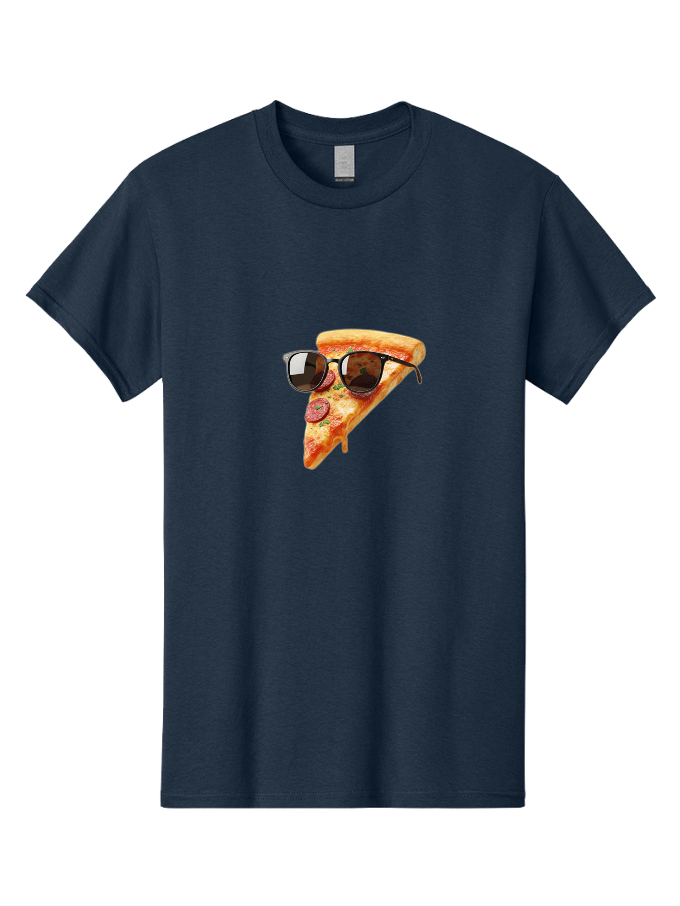 Pizza-Slice-Sunglasses-2 Men'S Graphic Tee, 100% Cotton, Comfortable Casual Summer Wear, Machine Washable, Pizza Slice Wearing Sunglasses, Funny Food, Quirky Humor, Cool Pizza, Sunglasses On Food, Comical Image, Playful Graphics, Bac307 8