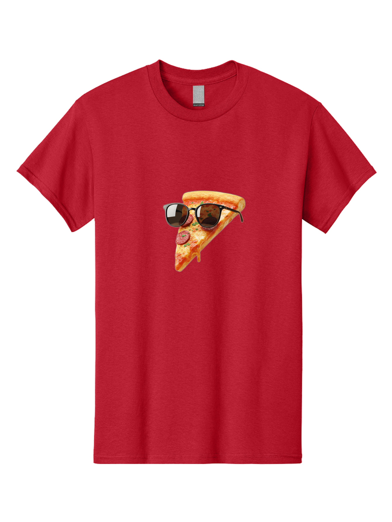 Pizza-Slice-Sunglasses-2 Men'S Graphic Tee, 100% Cotton, Comfortable Casual Summer Wear, Machine Washable, Pizza Slice Wearing Sunglasses, Funny Food, Quirky Humor, Cool Pizza, Sunglasses On Food, Comical Image, Playful Graphics, Bac307 9