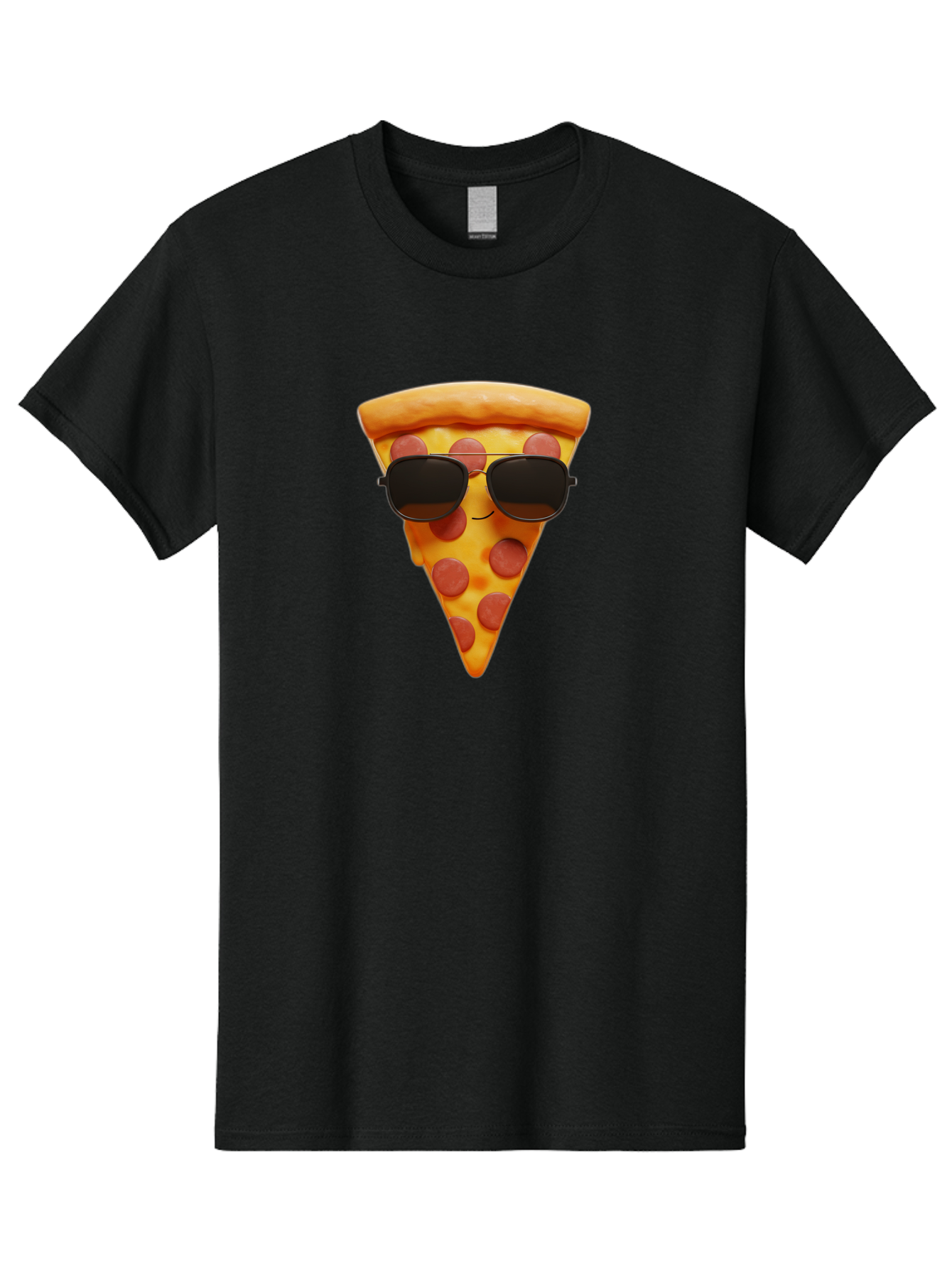 Pizza-Slice-With-Sunglasses-1 Men'S Graphic Tee, 100% Cotton, Comfortable Casual Summer Wear, Machine Washable, Pepperoni Pizza Slice, Cool Pizza, Sunglasses, Smiley Face, Cartoon Character, Funny Food, Playful Illustration, Casual Dining, Bac312 11
