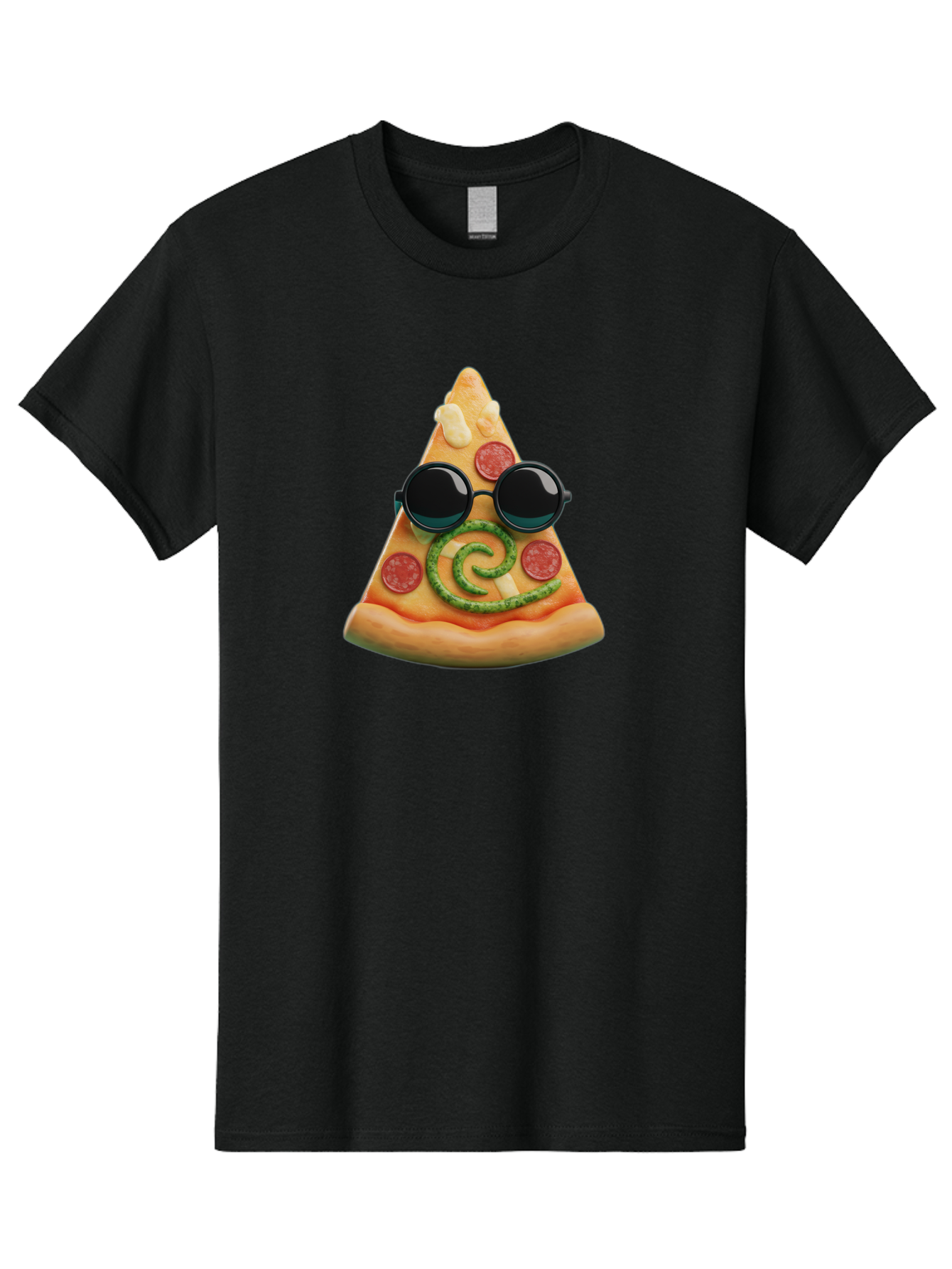 Pizza-Slice-With-Sunglasses-3 Men'S Graphic Tee, 100% Cotton, Comfortable Casual Summer Wear, Machine Washable, Funny Pizza, Cool Pizza Slice, Pepperoni Pizza, Melted Cheese, Pesto Swirl, Cute Food, Hipster Food, Casual Dining, Pizza Love, Bac314 4
