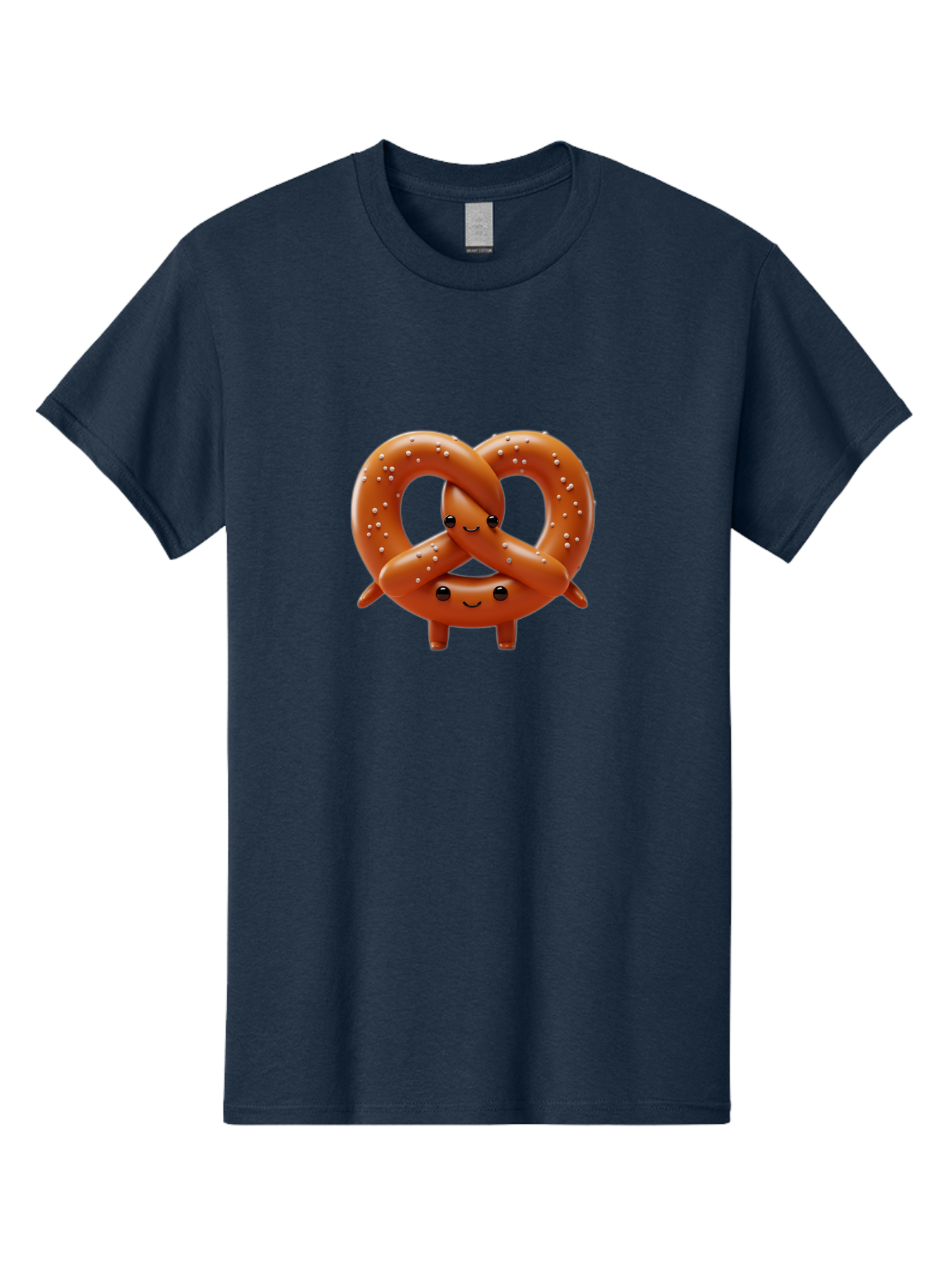 Pretzel-Friends Men'S Graphic Tee, 100% Cotton, Comfortable Casual Summer Wear, Machine Washable, Cute Cartoon Pretzels, Hugging Pretzel Friends, Salted Pretzels, Smiling Pretzels, Adorable Pretzel Characters, Pretzel Love, Baked Goods, Bac341 9