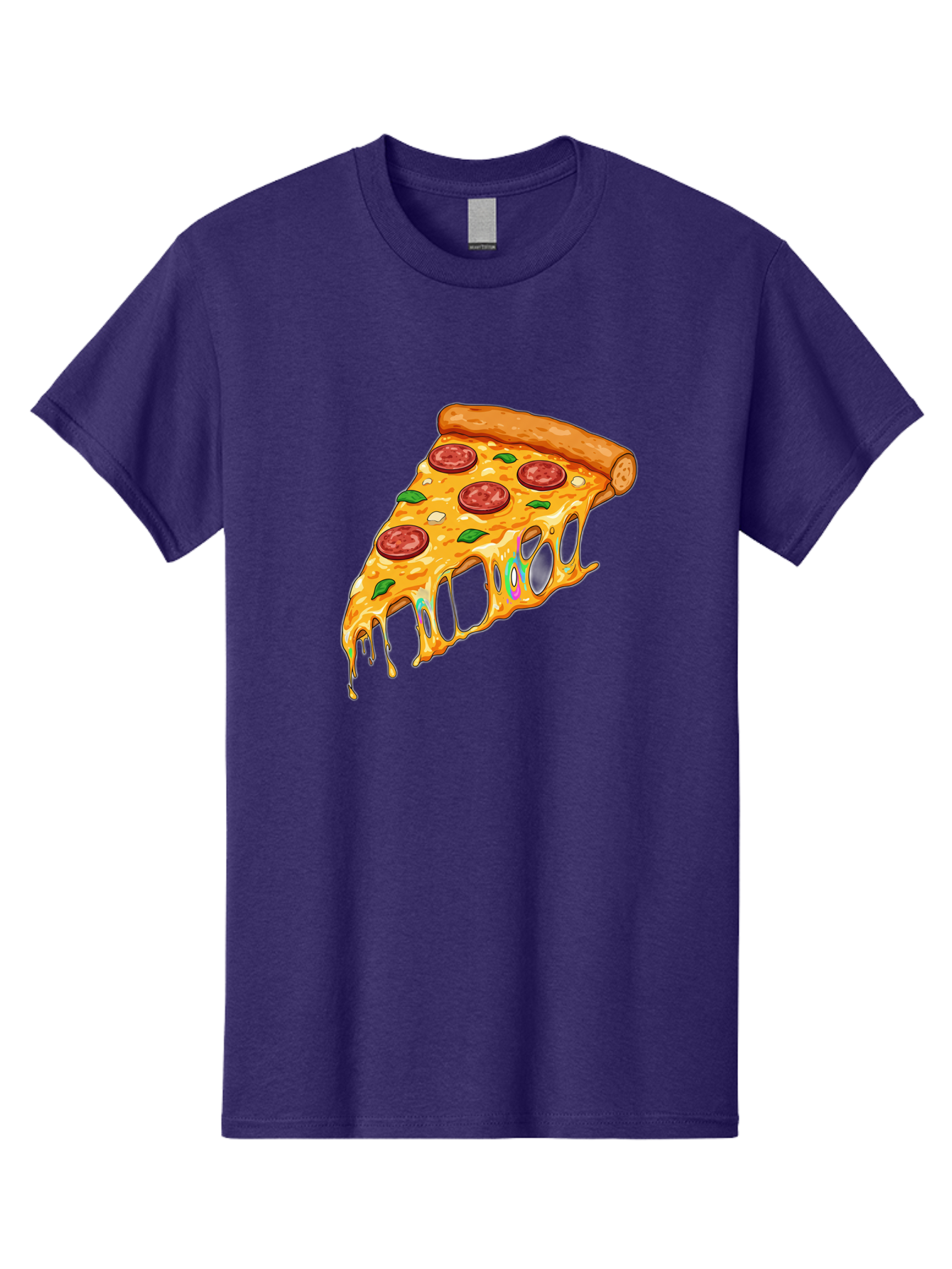 Slice-Of-Pizza Men'S Graphic Tee, 100% Cotton, Comfortable Casual Summer Wear, Machine Washable, Melted Cheese, Pepperoni Pizza, Cheesy Goodness, Melted Mozzarella, Savory Delight, Italian Cuisine, Pizza Love, Tasty Treat, Foodie Favorite Bac421 8