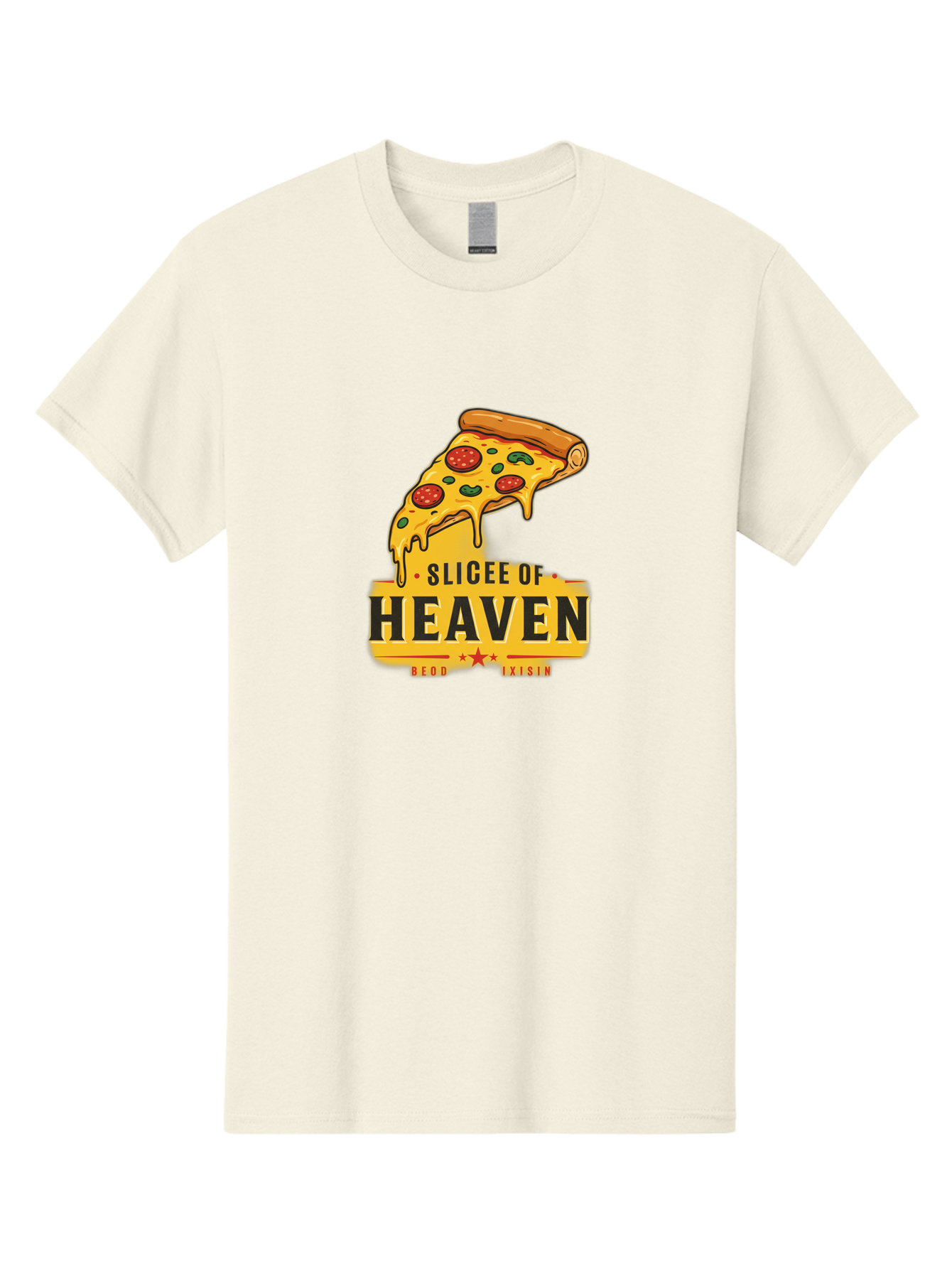 Slicee-Of-Heaven Men'S Graphic Tee, 100% Cotton, Comfortable Casual Summer Wear, Machine Washable, Cheesy Pizza Slice, Pepperoni Pizza, Melted Cheese, Food Logo, Pizza Branding, Heavenly Pizza, Foodie Graphics, Pizza Love, Culinary Art, Bac423 14
