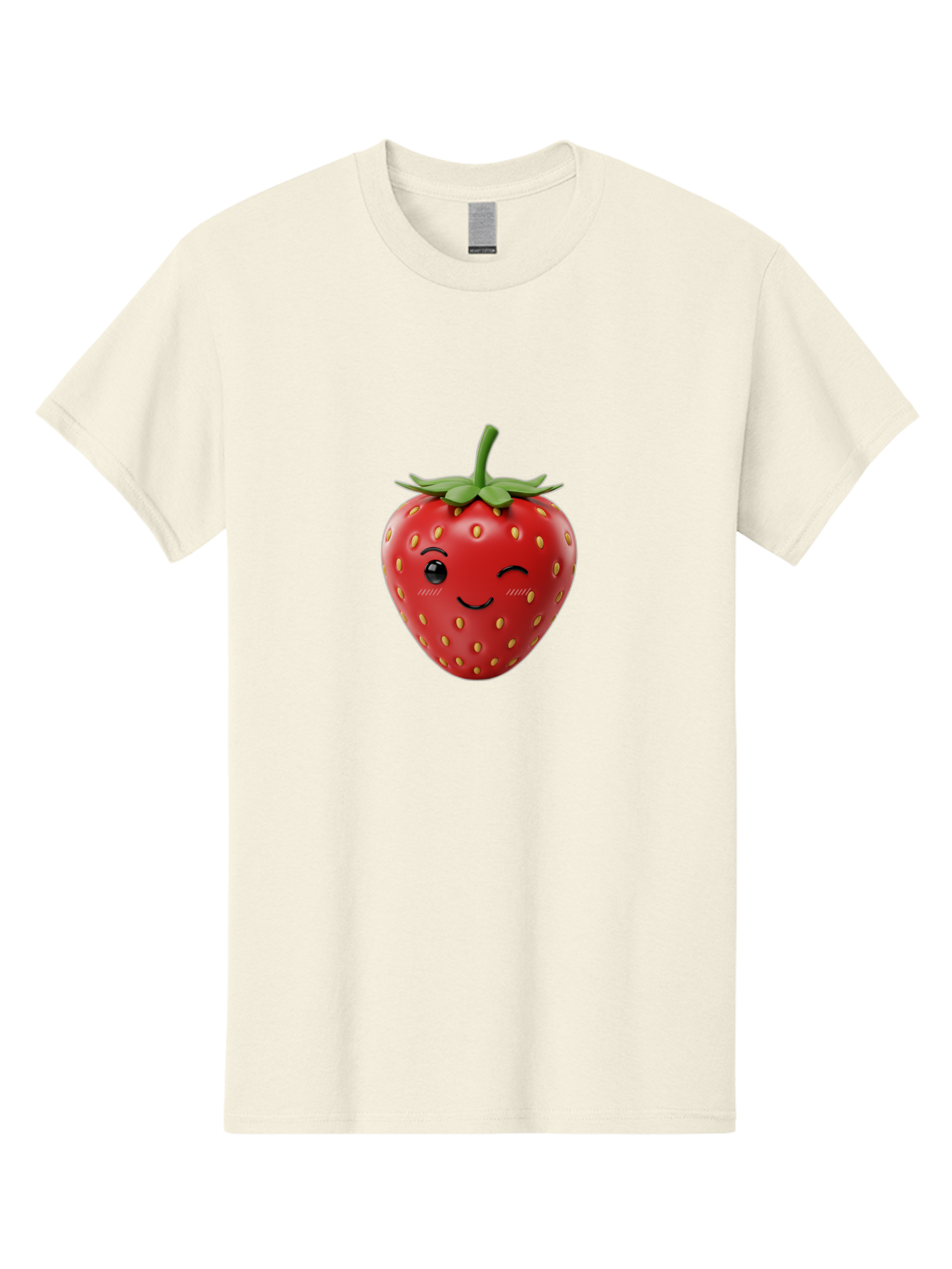Winking-Strawberry-10 Men'S Graphic Tee, 100% Cotton, Comfortable Casual Summer Wear, Machine Washable, Red Strawberry, Cartoon Character, Winking Face, Smiling Strawberry, Cute Emoji, Fruit Illustration, Yellow Seeds, Strawberry Icon Bac555 9