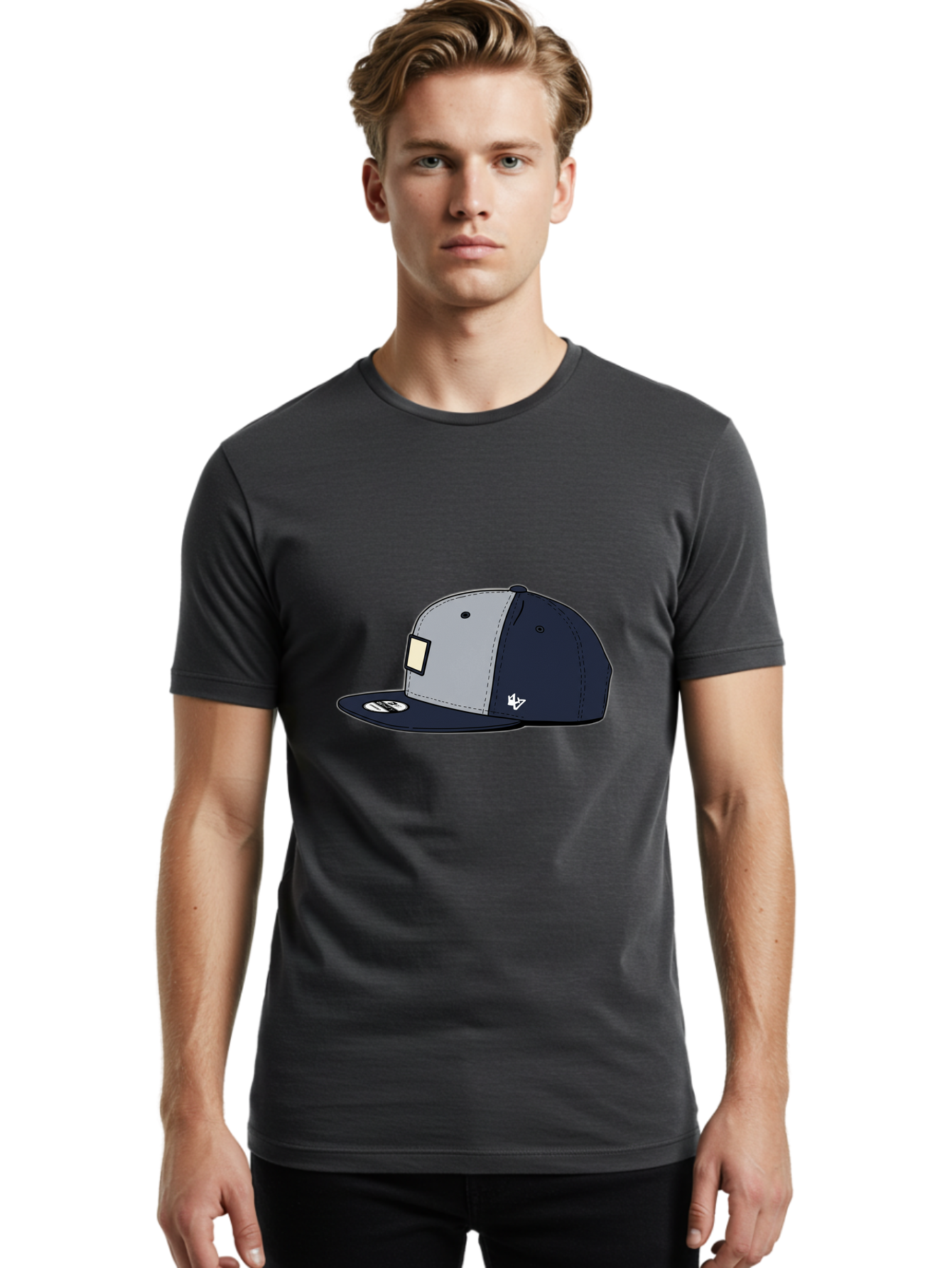 47-Snapback-Hat Men'S Graphic Tee, 100% Cotton, Comfortable Casual Summer Wear, Machine Washable, Baseball Cap, Snapback Hat, 47 Brand Clothing, Streetwear Fashion, Casual Style, Navy Blue Cap, Grey And Navy Color Combination, White Logo, Bac577 19