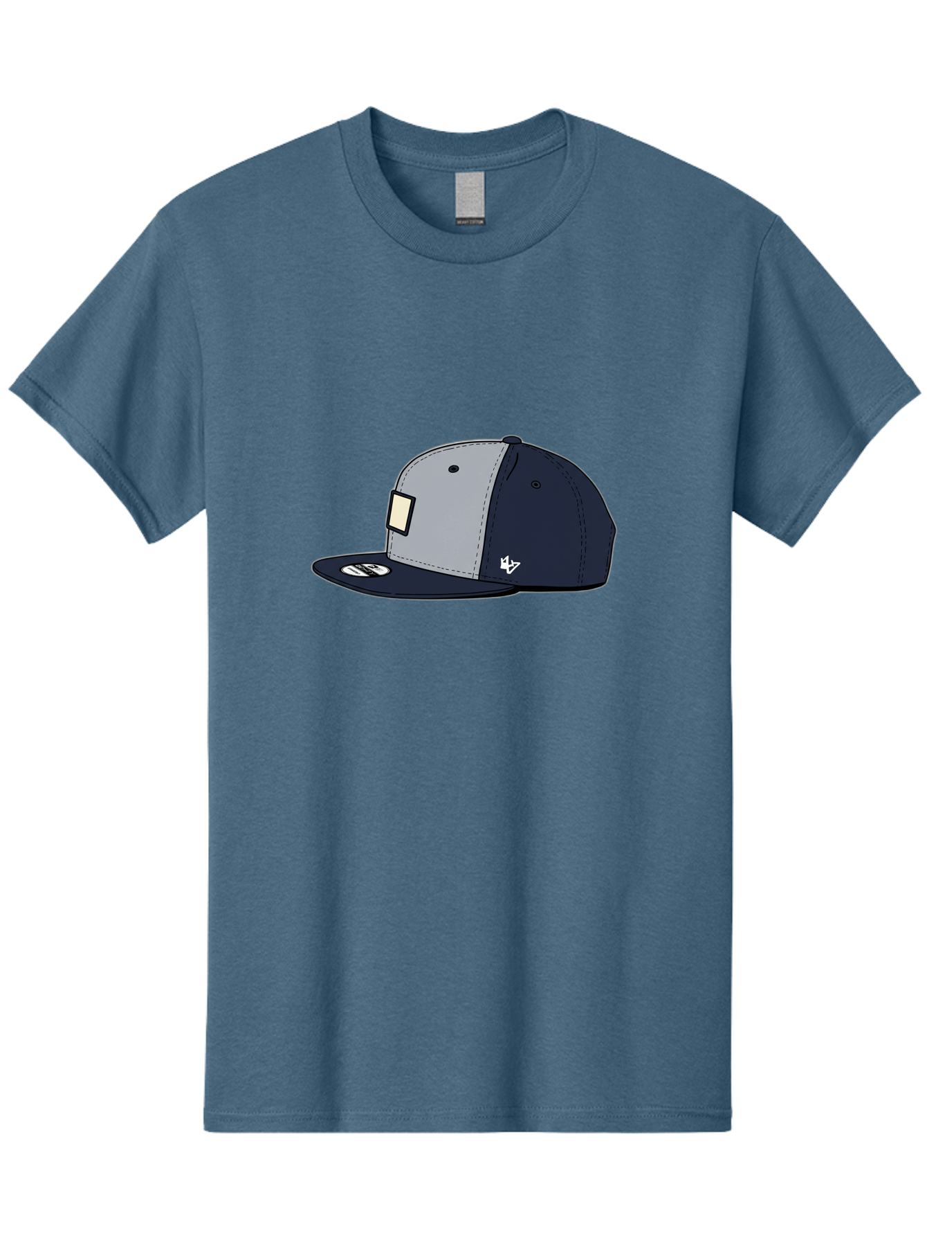 47-Snapback-Hat Men'S Graphic Tee, 100% Cotton, Comfortable Casual Summer Wear, Machine Washable, Baseball Cap, Snapback Hat, 47 Brand Clothing, Streetwear Fashion, Casual Style, Navy Blue Cap, Grey And Navy Color Combination, White Logo, Bac577 2