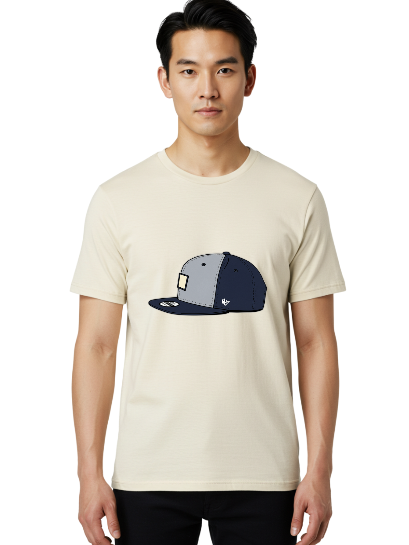 47-Snapback-Hat Men'S Graphic Tee, 100% Cotton, Comfortable Casual Summer Wear, Machine Washable, Baseball Cap, Snapback Hat, 47 Brand Clothing, Streetwear Fashion, Casual Style, Navy Blue Cap, Grey And Navy Color Combination, White Logo, Bac577 30