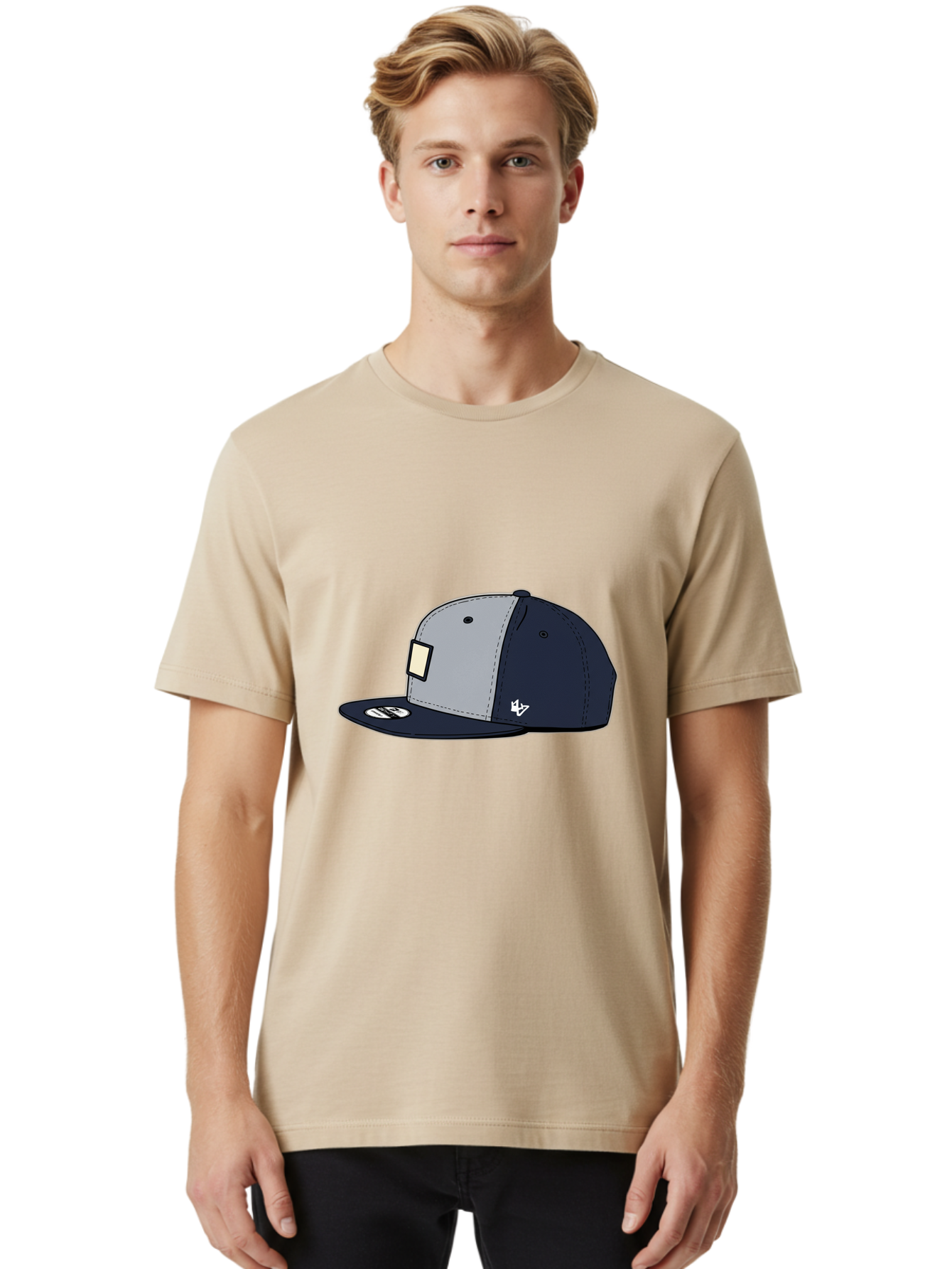 47-Snapback-Hat Men'S Graphic Tee, 100% Cotton, Comfortable Casual Summer Wear, Machine Washable, Baseball Cap, Snapback Hat, 47 Brand Clothing, Streetwear Fashion, Casual Style, Navy Blue Cap, Grey And Navy Color Combination, White Logo, Bac577 24