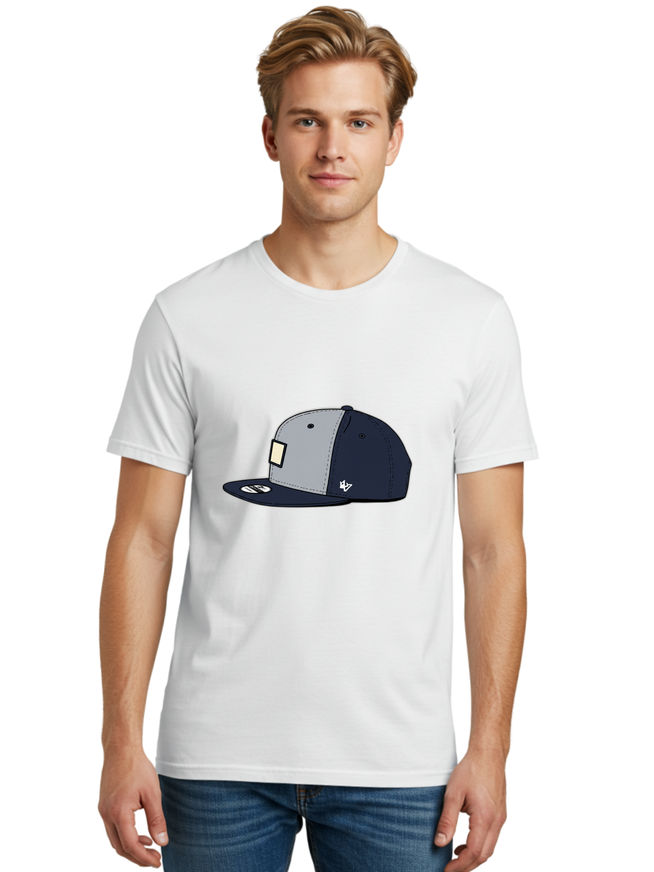 47-Snapback-Hat Men'S Graphic Tee, 100% Cotton, Comfortable Casual Summer Wear, Machine Washable, Baseball Cap, Snapback Hat, 47 Brand Clothing, Streetwear Fashion, Casual Style, Navy Blue Cap, Grey And Navy Color Combination, White Logo, Bac577 16