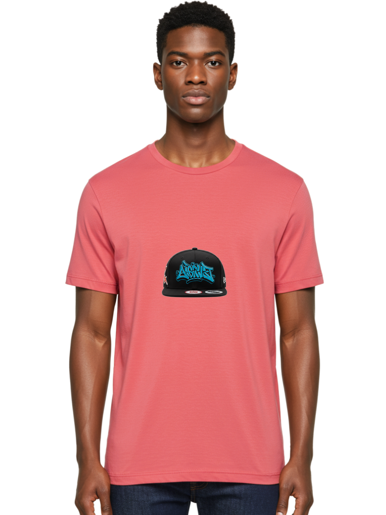 A-Ap-Rocky Men'S Graphic Tee, 100% Cotton, Comfortable Casual Summer Wear, Machine Washable, Black Baseball Cap, A$Ap Rocky Logo, Blue Graffiti Design, Streetwear Fashion, Hip Hop Style, Casual Wear, Trendy Accessories, Snapback Hat Bac579 27