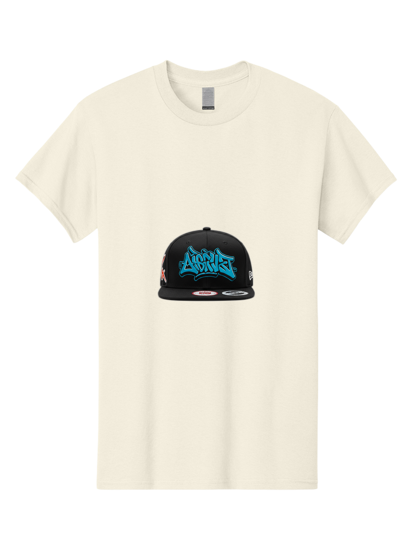 A-Ap-Rocky Men'S Graphic Tee, 100% Cotton, Comfortable Casual Summer Wear, Machine Washable, Black Baseball Cap, A$Ap Rocky Logo, Blue Graffiti Design, Streetwear Fashion, Hip Hop Style, Casual Wear, Trendy Accessories, Snapback Hat Bac579 2