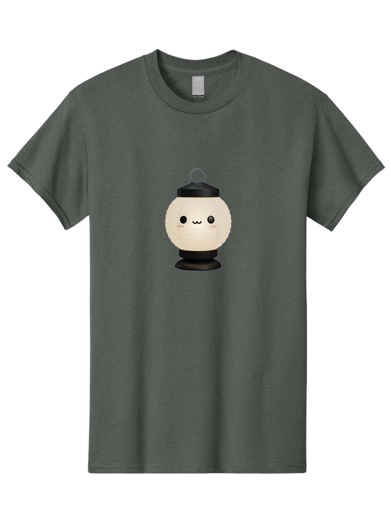 Akari-Chan-Lantern Men'S Graphic Tee, 100% Cotton, Comfortable Casual Summer Wear, Machine Washable, Kawaii Lantern, Japanese Culture, Paper Lantern, Cute Face, Emoticon, Illustration, Cartoon Style, Minimalist Design, Simple Art, Round Shape, Bac582 15