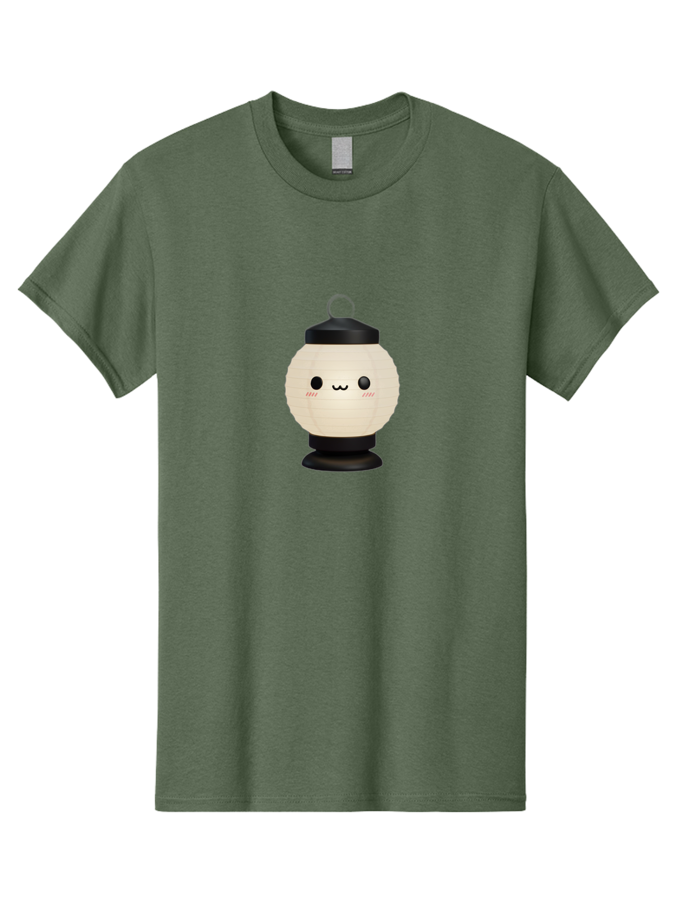 Akari-Chan-Lantern Men'S Graphic Tee, 100% Cotton, Comfortable Casual Summer Wear, Machine Washable, Kawaii Lantern, Japanese Culture, Paper Lantern, Cute Face, Emoticon, Illustration, Cartoon Style, Minimalist Design, Simple Art, Round Shape, Bac582 10