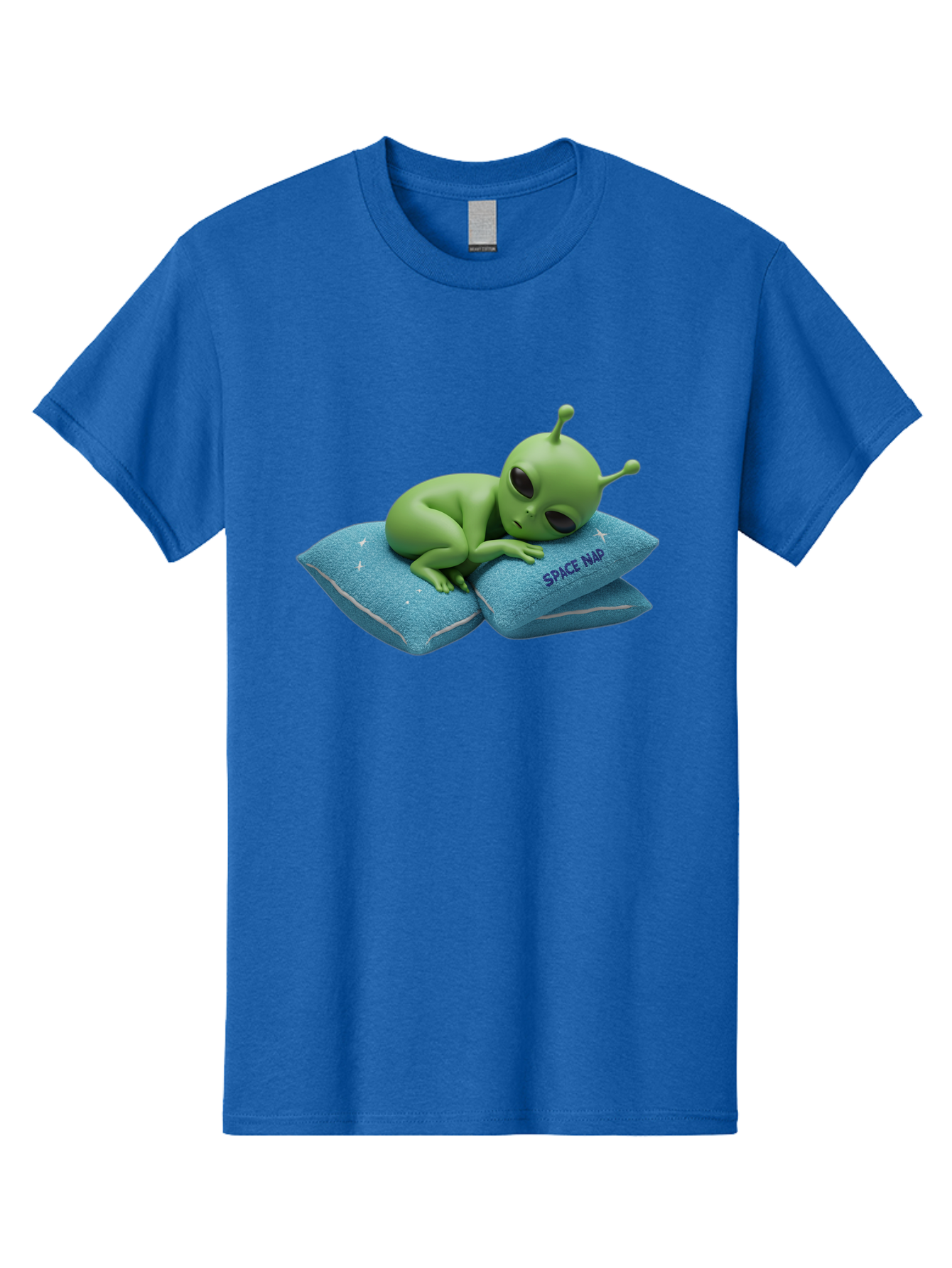 Alien-Sleeping-On-Pillows Men'S Graphic Tee, 100% Cotton, Comfortable Casual Summer Wear, Machine Washable, Alien Resting On Pillows, Extraterrestrial Being, Space Map, Stars, Sleepy Alien, Cute Cartoon Character, 3D Illustration, Funny Meme Bac583 10