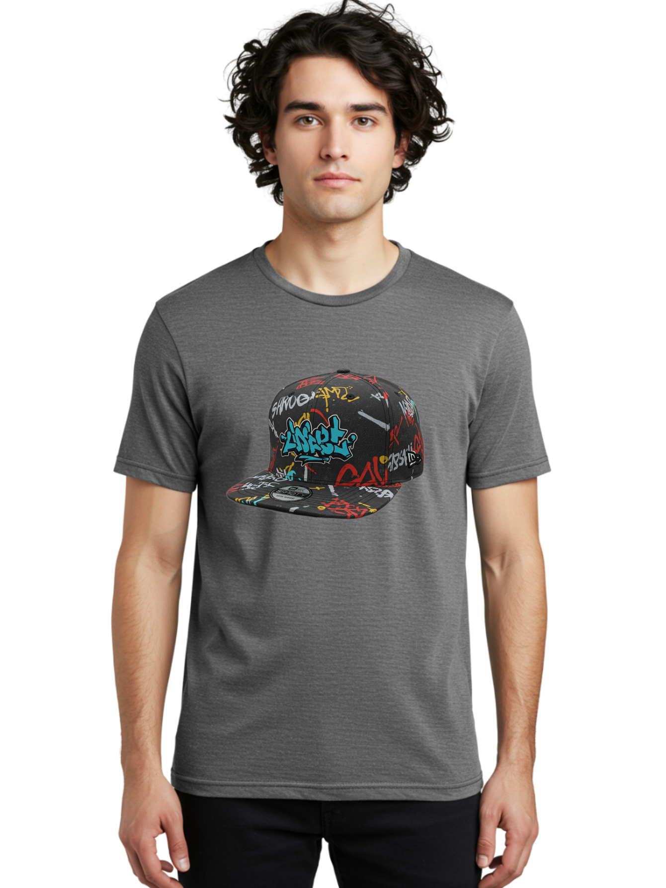 Anarchy-Baseball-Cap Men'S Graphic Tee, 100% Cotton, Comfortable Casual Summer Wear, Machine Washable, Graffiti Art, Streetwear Fashion, Custom Hats, Urban Style, Colorful Designs, Casual Wear, Hip Hop Culture, Snapback Cap, Street Art, Bac585 21