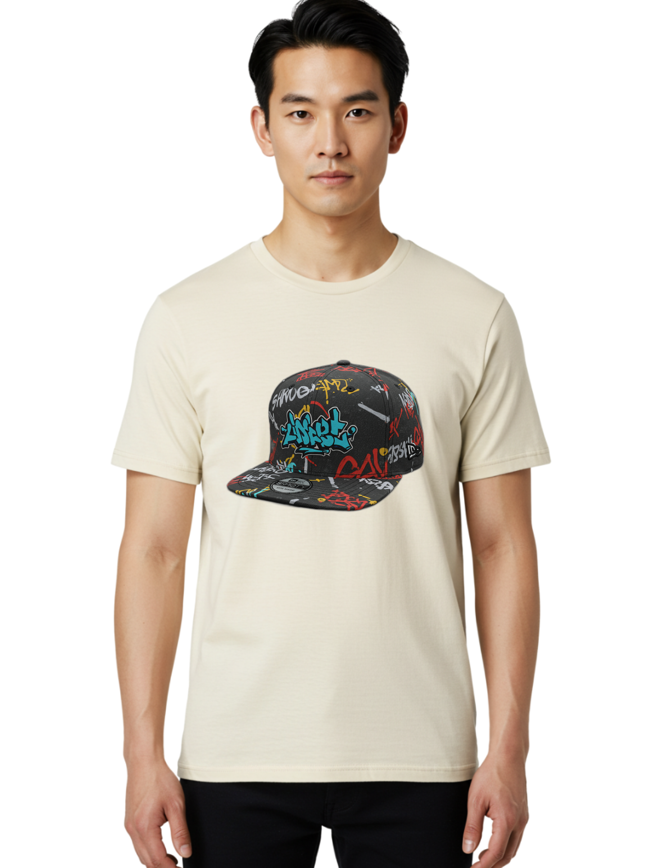 Anarchy-Baseball-Cap Men'S Graphic Tee, 100% Cotton, Comfortable Casual Summer Wear, Machine Washable, Graffiti Art, Streetwear Fashion, Custom Hats, Urban Style, Colorful Designs, Casual Wear, Hip Hop Culture, Snapback Cap, Street Art, Bac585 20