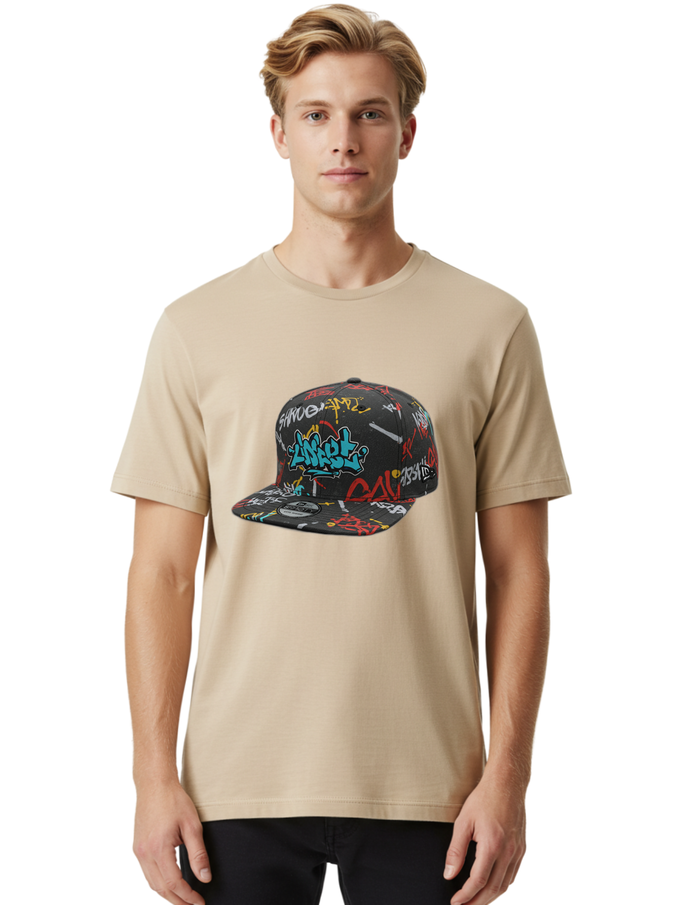 Anarchy-Baseball-Cap Men'S Graphic Tee, 100% Cotton, Comfortable Casual Summer Wear, Machine Washable, Graffiti Art, Streetwear Fashion, Custom Hats, Urban Style, Colorful Designs, Casual Wear, Hip Hop Culture, Snapback Cap, Street Art, Bac585 18
