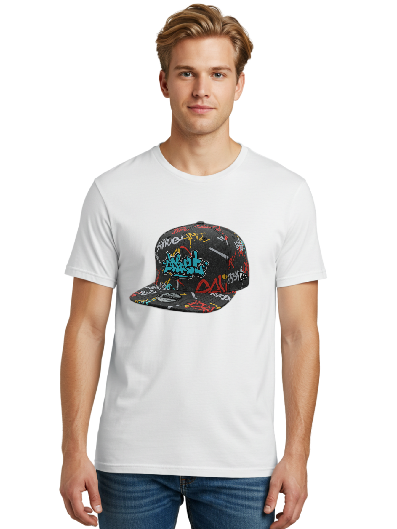 Anarchy-Baseball-Cap Men'S Graphic Tee, 100% Cotton, Comfortable Casual Summer Wear, Machine Washable, Graffiti Art, Streetwear Fashion, Custom Hats, Urban Style, Colorful Designs, Casual Wear, Hip Hop Culture, Snapback Cap, Street Art, Bac585 24