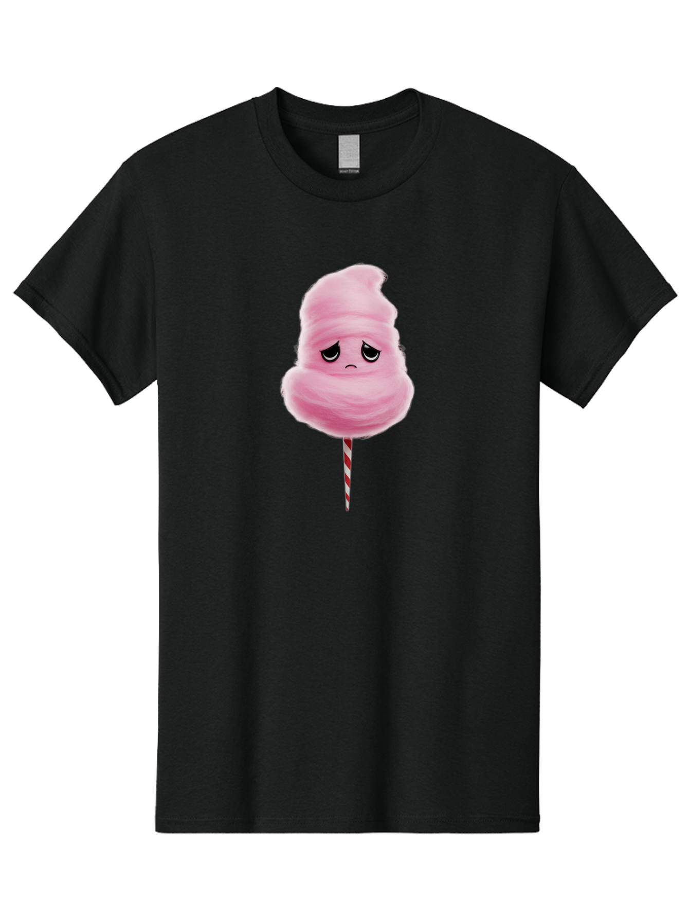 Angry-Cotton-Candy Men'S Graphic Tee, 100% Cotton, Comfortable Casual Summer Wear, Machine Washable, Angry Cotton Candy, Grumpy Face, Sweet Treat, Cartoon Character, Funny Expression, Mad Candy, Fluffy Pink Snack, Fairground Food, Angry Face, Bac586 7
