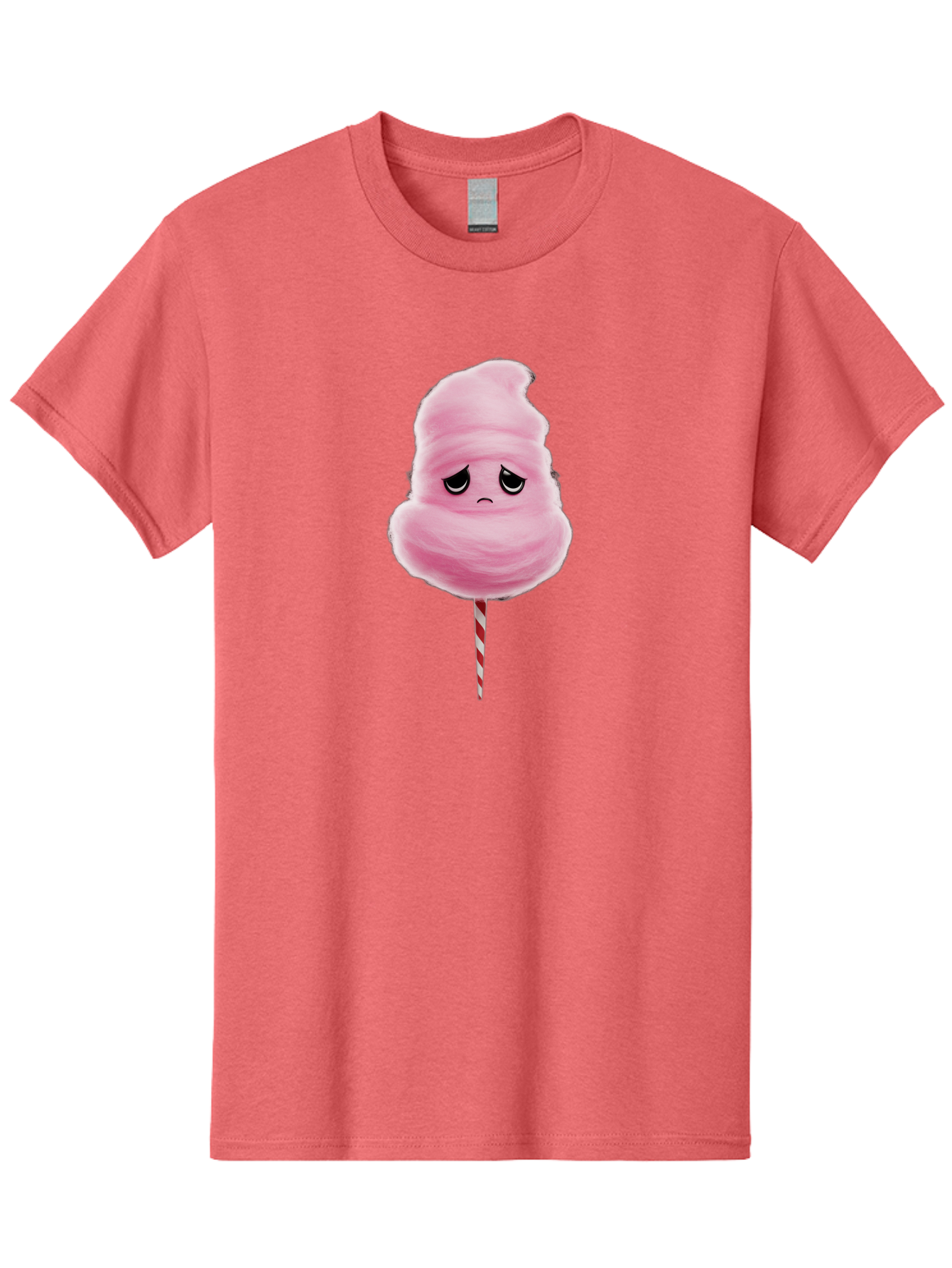 Angry-Cotton-Candy Men'S Graphic Tee, 100% Cotton, Comfortable Casual Summer Wear, Machine Washable, Angry Cotton Candy, Grumpy Face, Sweet Treat, Cartoon Character, Funny Expression, Mad Candy, Fluffy Pink Snack, Fairground Food, Angry Face, Bac586 13