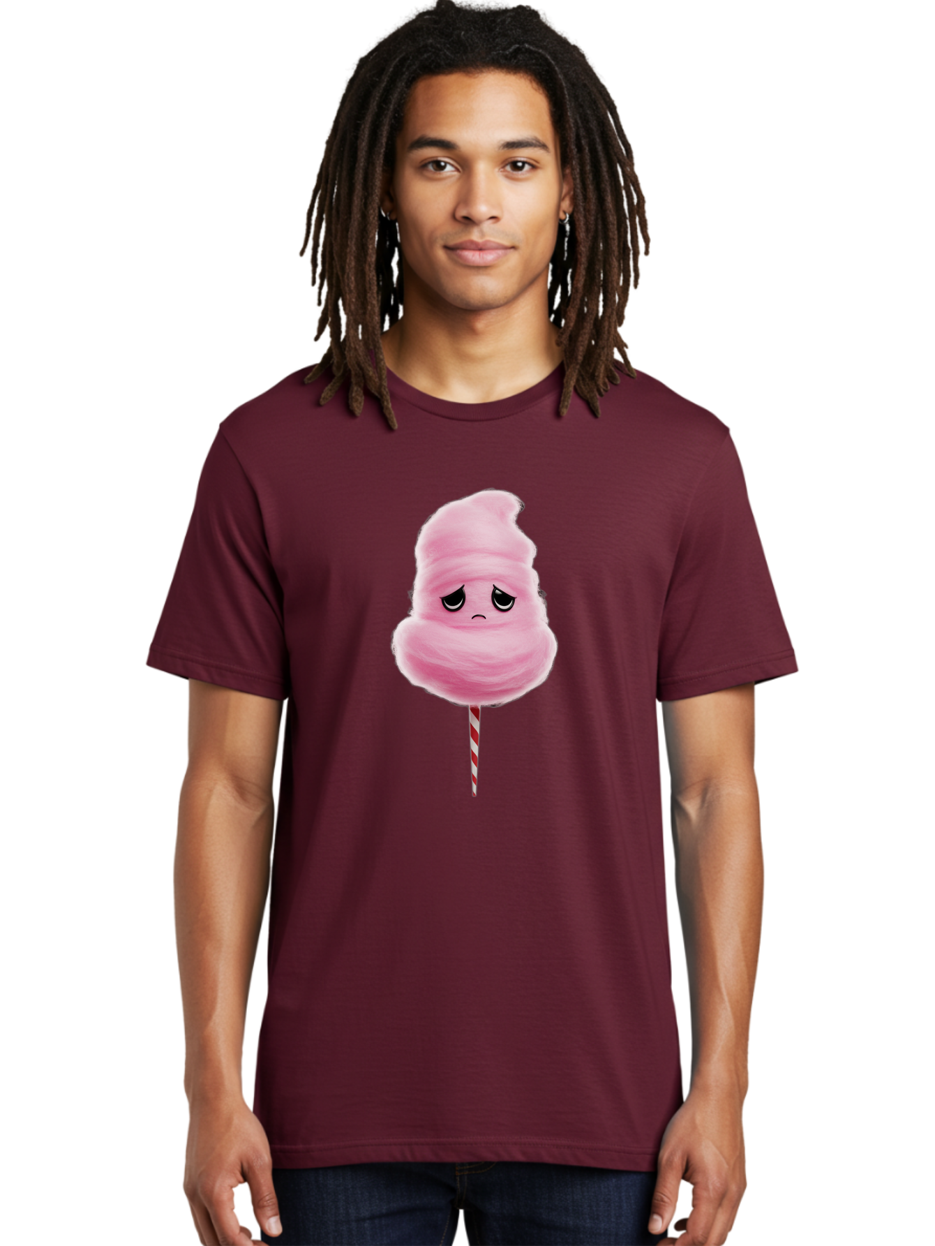 Angry-Cotton-Candy Men'S Graphic Tee, 100% Cotton, Comfortable Casual Summer Wear, Machine Washable, Angry Cotton Candy, Grumpy Face, Sweet Treat, Cartoon Character, Funny Expression, Mad Candy, Fluffy Pink Snack, Fairground Food, Angry Face, Bac586 26