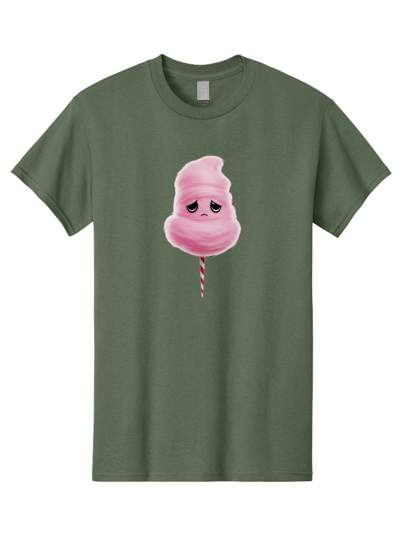 Angry-Cotton-Candy Men'S Graphic Tee, 100% Cotton, Comfortable Casual Summer Wear, Machine Washable, Angry Cotton Candy, Grumpy Face, Sweet Treat, Cartoon Character, Funny Expression, Mad Candy, Fluffy Pink Snack, Fairground Food, Angry Face, Bac586 8