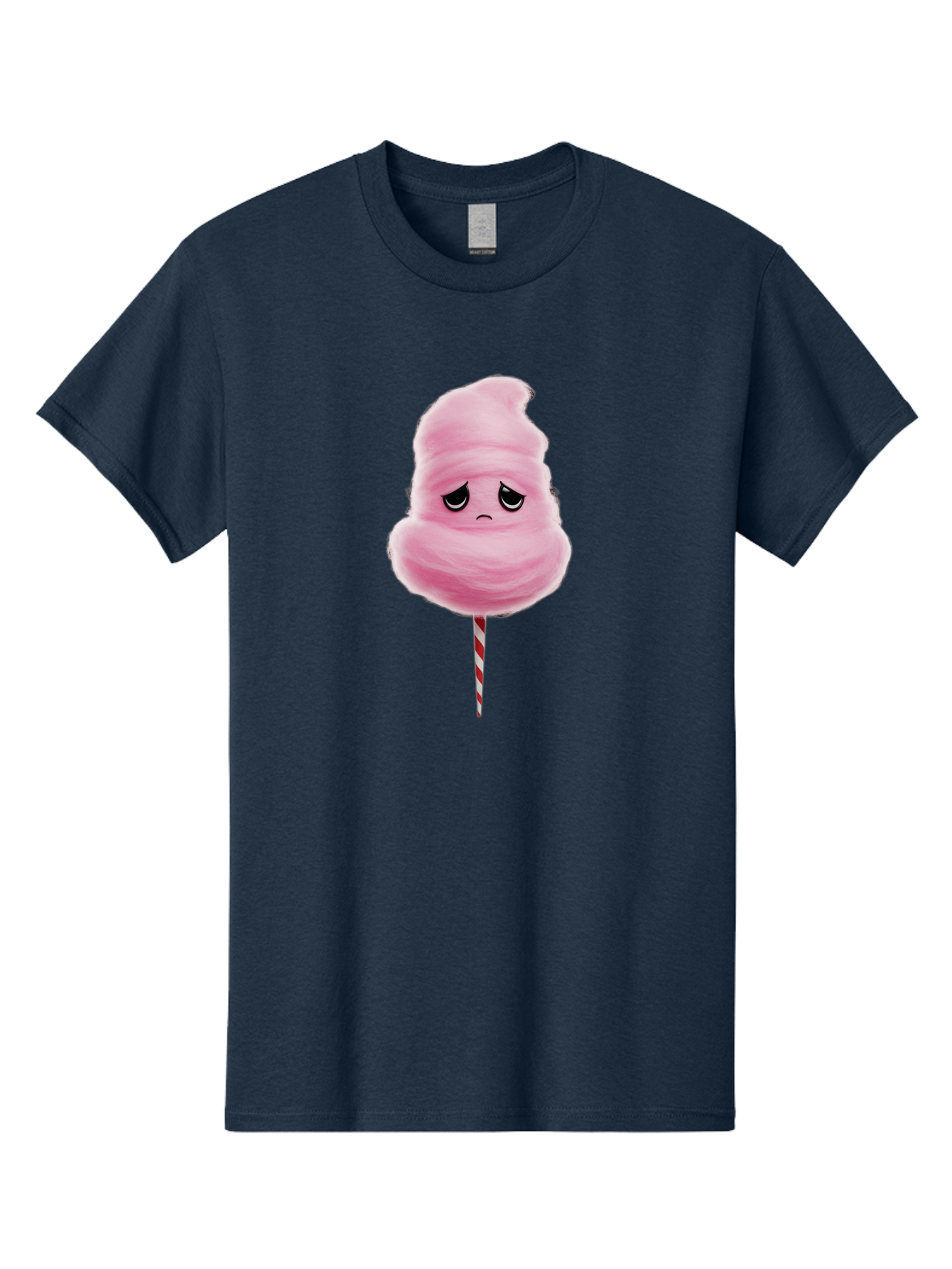 Angry-Cotton-Candy Men'S Graphic Tee, 100% Cotton, Comfortable Casual Summer Wear, Machine Washable, Angry Cotton Candy, Grumpy Face, Sweet Treat, Cartoon Character, Funny Expression, Mad Candy, Fluffy Pink Snack, Fairground Food, Angry Face, Bac586 4