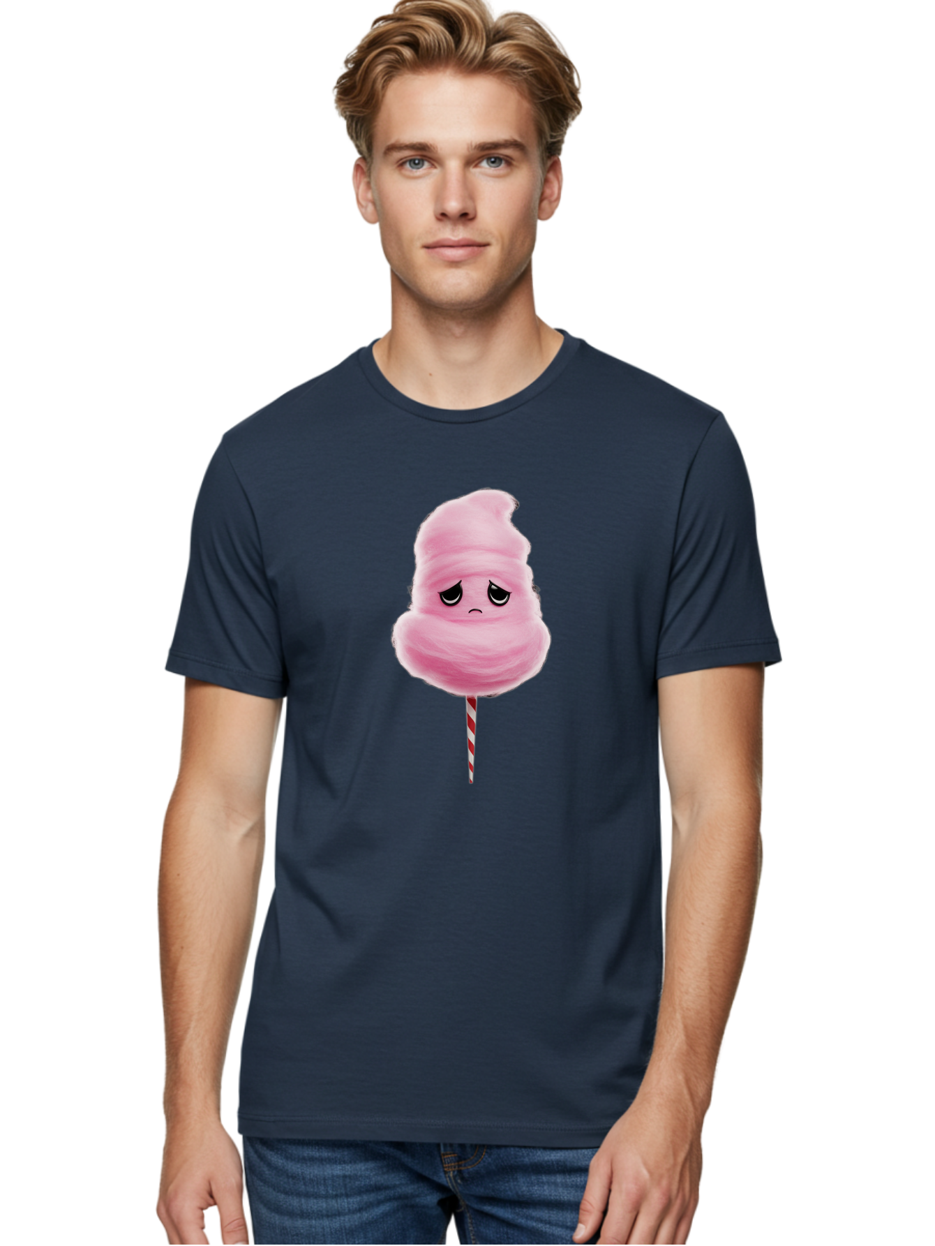 Angry-Cotton-Candy Men'S Graphic Tee, 100% Cotton, Comfortable Casual Summer Wear, Machine Washable, Angry Cotton Candy, Grumpy Face, Sweet Treat, Cartoon Character, Funny Expression, Mad Candy, Fluffy Pink Snack, Fairground Food, Angry Face, Bac586 19