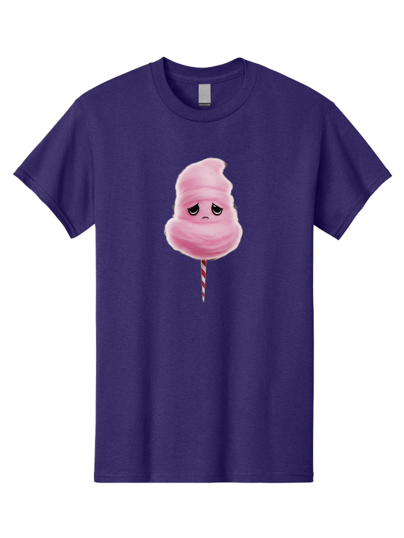 Angry-Cotton-Candy Men'S Graphic Tee, 100% Cotton, Comfortable Casual Summer Wear, Machine Washable, Angry Cotton Candy, Grumpy Face, Sweet Treat, Cartoon Character, Funny Expression, Mad Candy, Fluffy Pink Snack, Fairground Food, Angry Face, Bac586 12