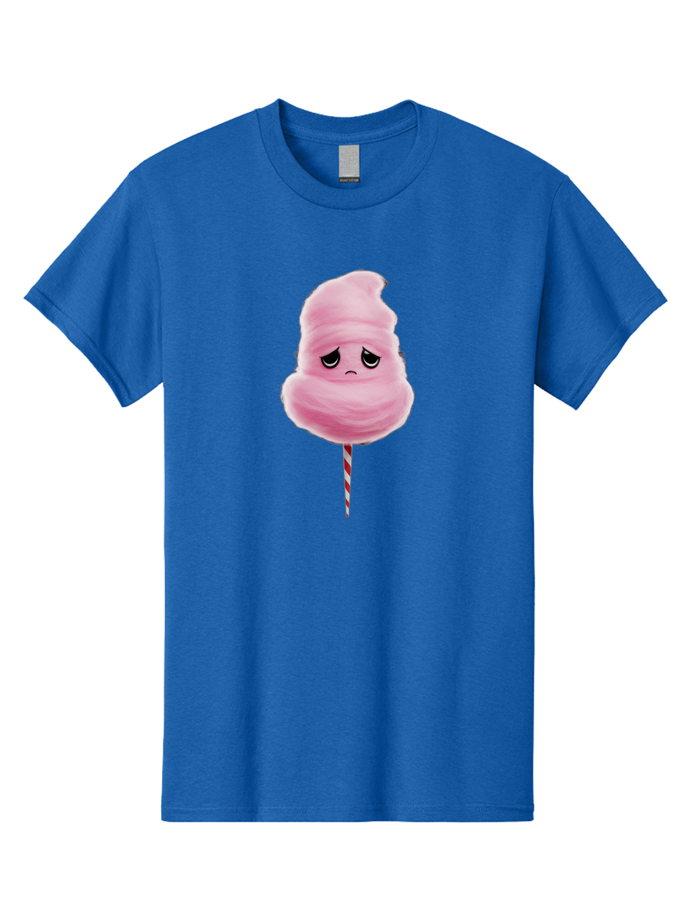 Angry-Cotton-Candy Men'S Graphic Tee, 100% Cotton, Comfortable Casual Summer Wear, Machine Washable, Angry Cotton Candy, Grumpy Face, Sweet Treat, Cartoon Character, Funny Expression, Mad Candy, Fluffy Pink Snack, Fairground Food, Angry Face, Bac586 6