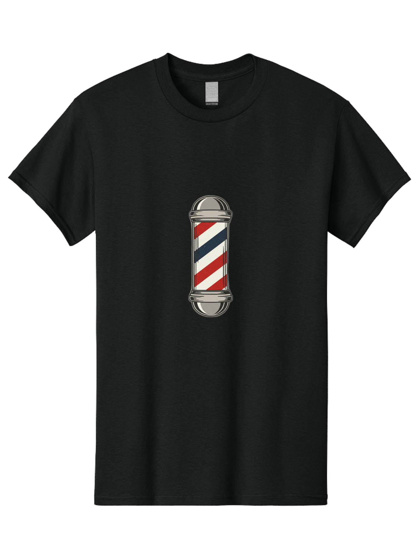 Barber-Pole-1 Men'S Graphic Tee, 100% Cotton, Comfortable Casual Summer Wear, Machine Washable, Barber Pole Sign, Red White And Blue Stripes, Classic Barber Symbol, Vintage Barbershop Icon, Traditional Barber Pole Design, Barber Shop Signage Bac603 4