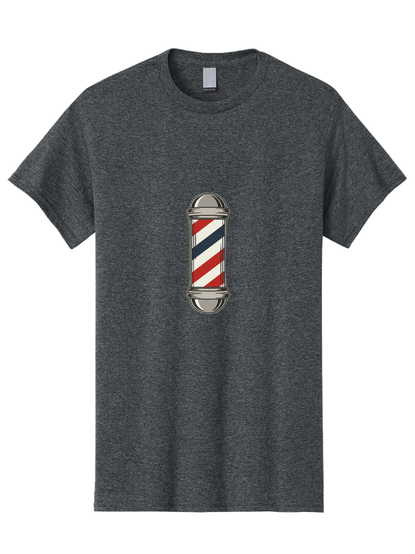 Barber-Pole-1 Men'S Graphic Tee, 100% Cotton, Comfortable Casual Summer Wear, Machine Washable, Barber Pole Sign, Red White And Blue Stripes, Classic Barber Symbol, Vintage Barbershop Icon, Traditional Barber Pole Design, Barber Shop Signage Bac603 11
