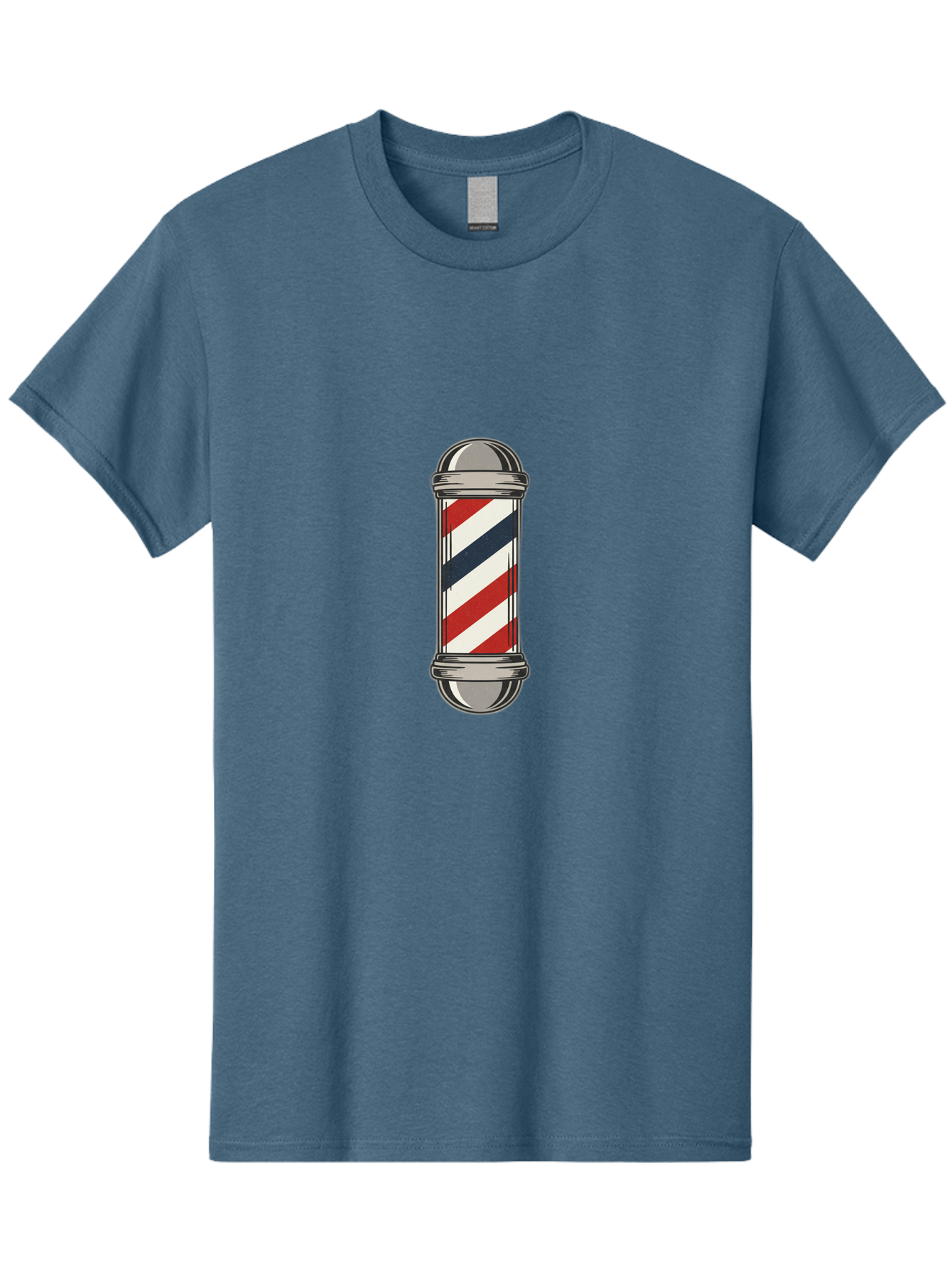 Barber-Pole-1 Men'S Graphic Tee, 100% Cotton, Comfortable Casual Summer Wear, Machine Washable, Barber Pole Sign, Red White And Blue Stripes, Classic Barber Symbol, Vintage Barbershop Icon, Traditional Barber Pole Design, Barber Shop Signage Bac603 5