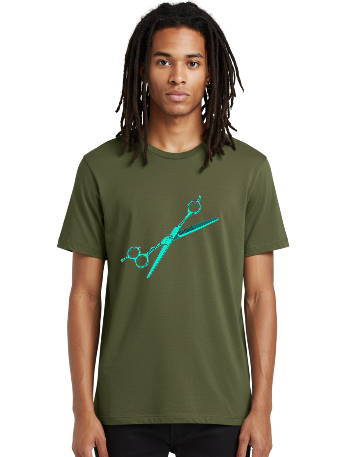 Barber-Scissors Men'S Graphic Tee, 100% Cotton, Comfortable Casual Summer Wear, Machine Washable, Hairdressing Scissors, Beauty Tools, Salon Equipment, Hair Cutting, Grooming, Styling, Professional Hairstyling Bac607 17