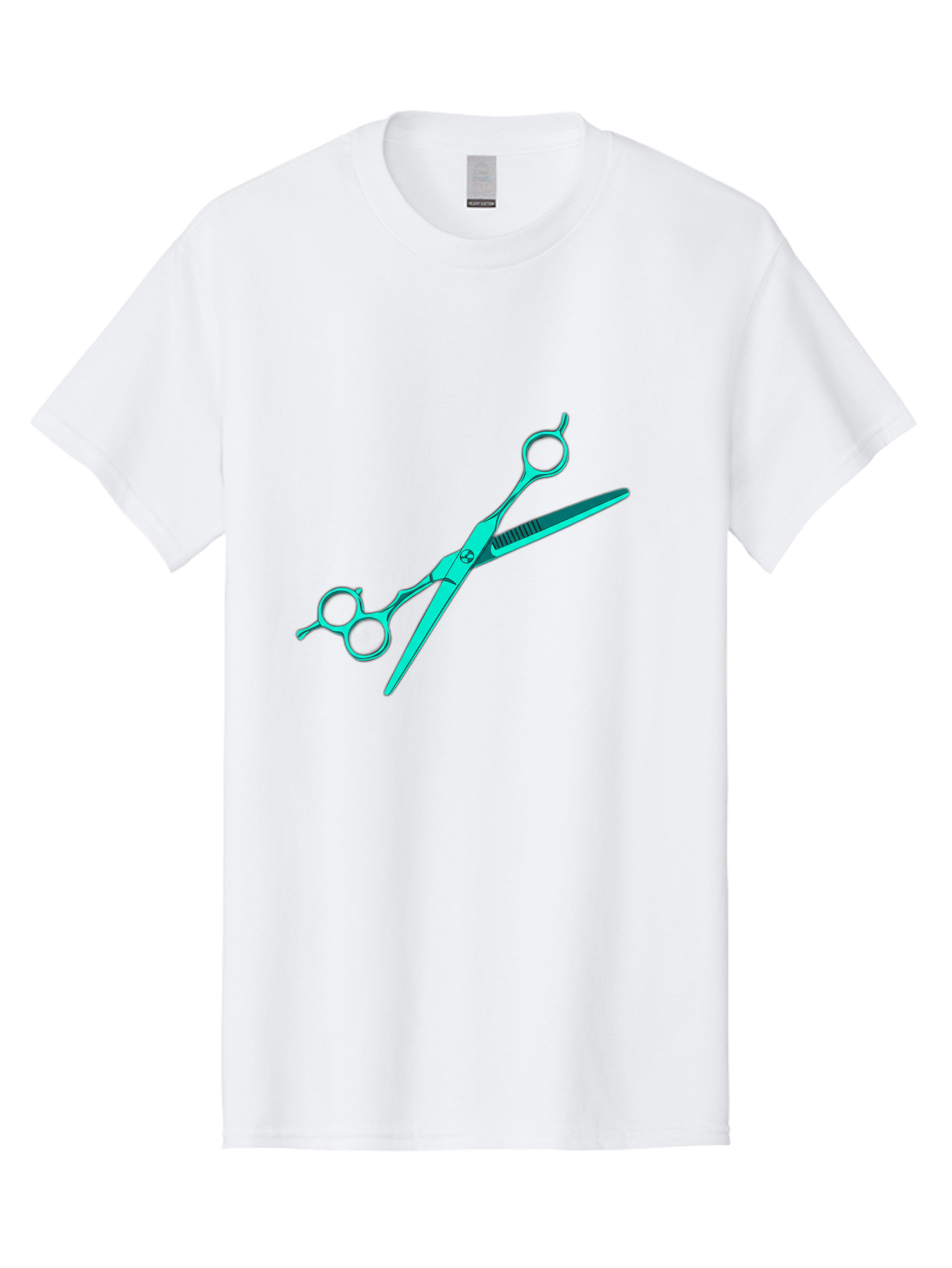 Barber-Scissors Men'S Graphic Tee, 100% Cotton, Comfortable Casual Summer Wear, Machine Washable, Hairdressing Scissors, Beauty Tools, Salon Equipment, Hair Cutting, Grooming, Styling, Professional Hairstyling Bac607 11