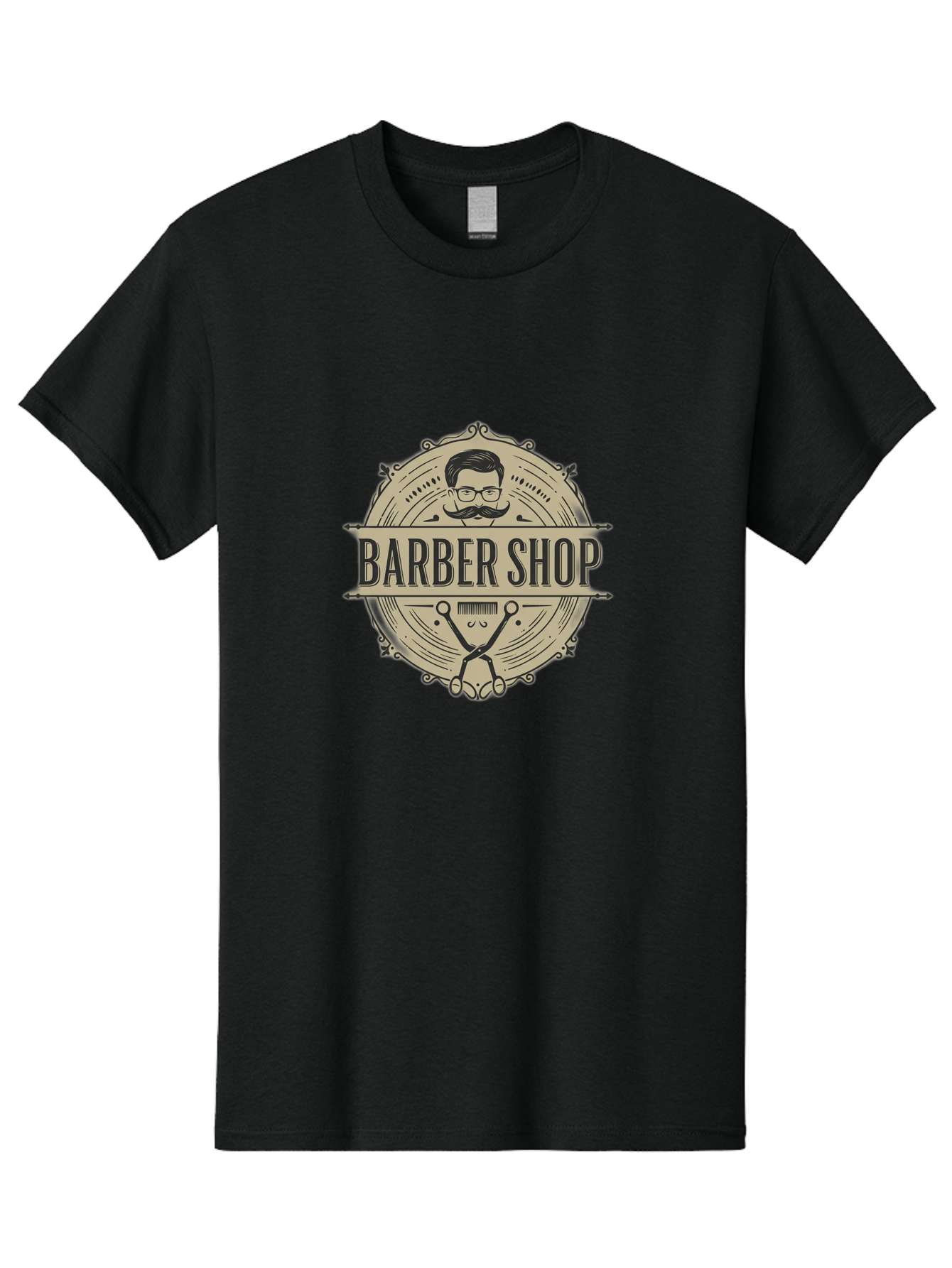 Barber-Shop-1 Men'S Graphic Tee, 100% Cotton, Comfortable Casual Summer Wear, Machine Washable, Barber Shop Logo, Vintage Style, Men'S Grooming, Beard Care, Scissors, Mustache, Stylish Haircut, Classic Design, Retro Aesthetic, Barber Shop Sign Bac608 13