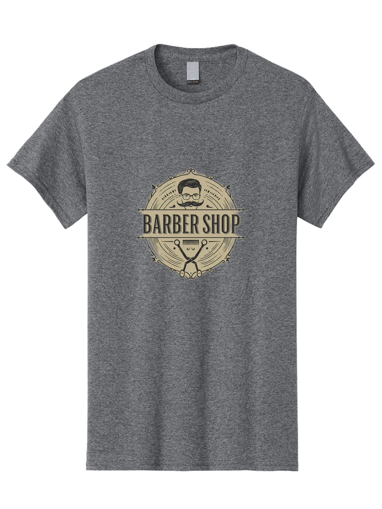 Barber-Shop-1 Men'S Graphic Tee, 100% Cotton, Comfortable Casual Summer Wear, Machine Washable, Barber Shop Logo, Vintage Style, Men'S Grooming, Beard Care, Scissors, Mustache, Stylish Haircut, Classic Design, Retro Aesthetic, Barber Shop Sign Bac608 14