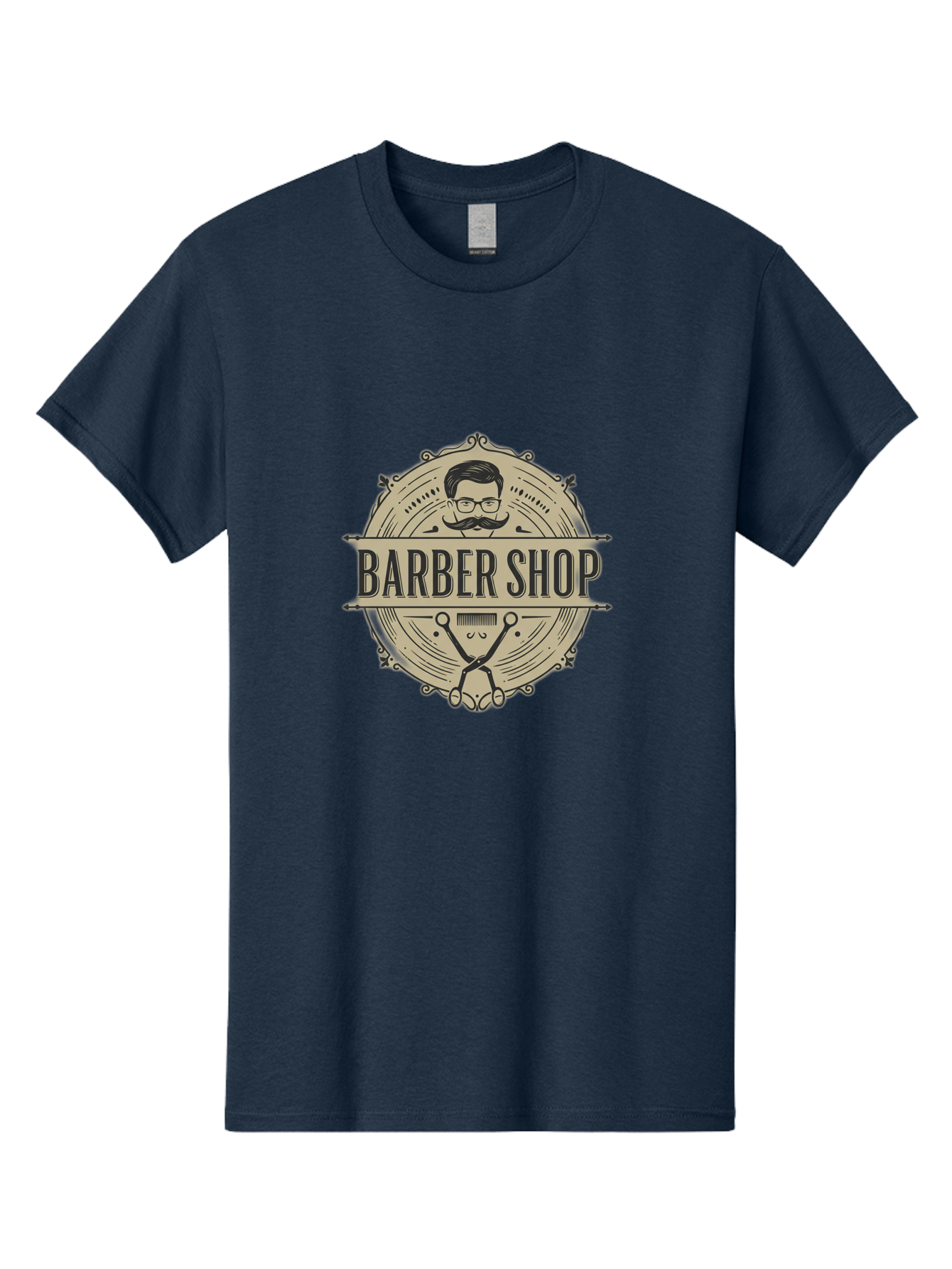 Barber-Shop-1 Men'S Graphic Tee, 100% Cotton, Comfortable Casual Summer Wear, Machine Washable, Barber Shop Logo, Vintage Style, Men'S Grooming, Beard Care, Scissors, Mustache, Stylish Haircut, Classic Design, Retro Aesthetic, Barber Shop Sign Bac608 15